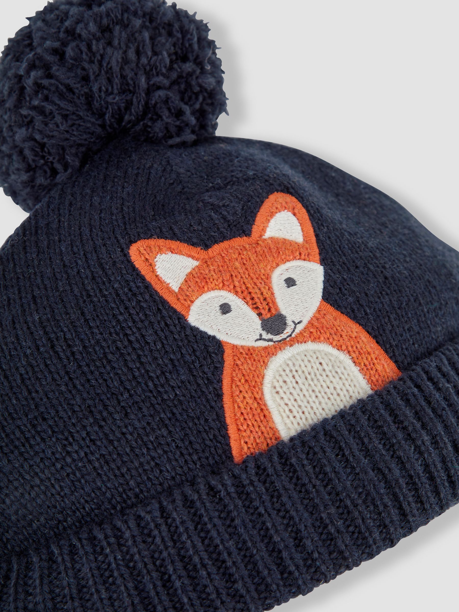 Indigo Blue Appliqué Bobble Hat - Image 2 of 3