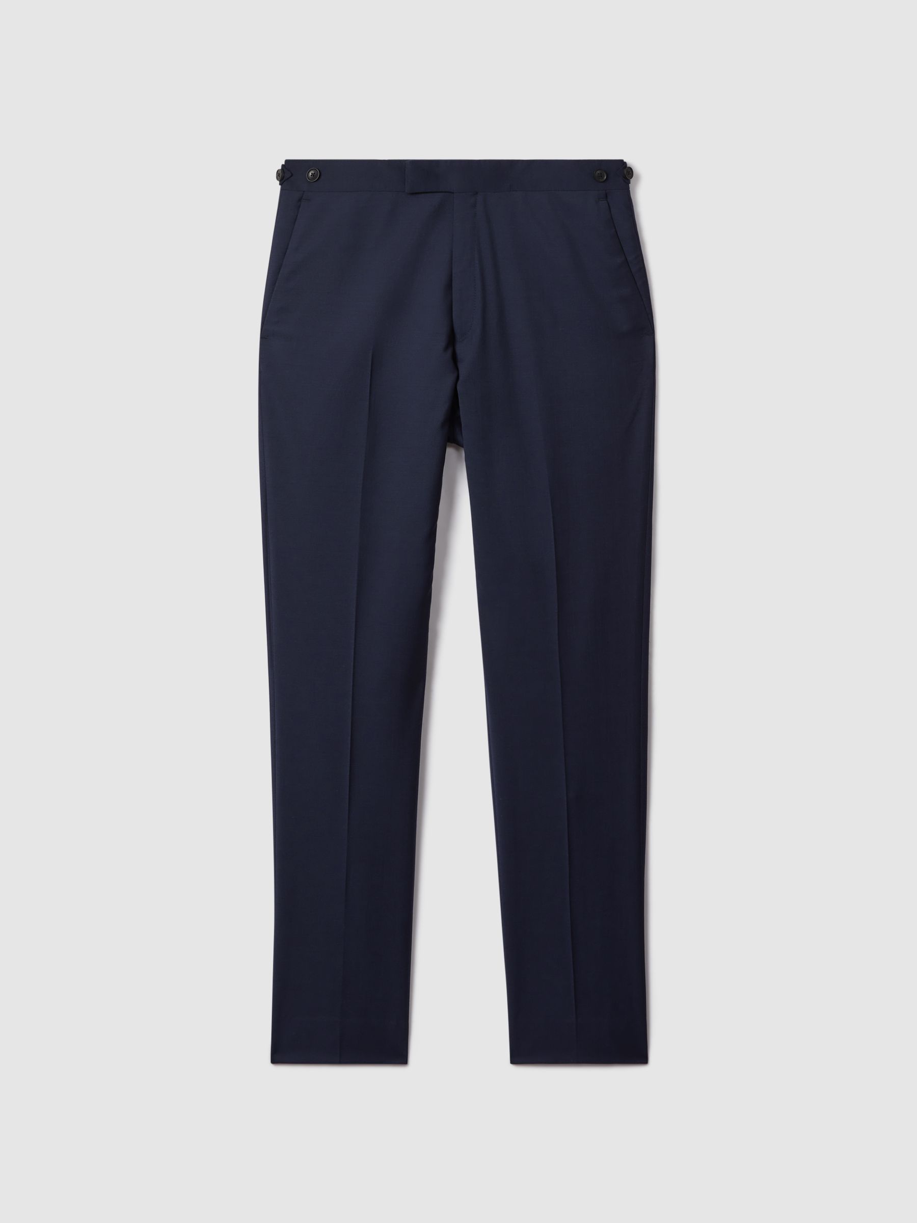 Destiny Navy Wool Side Adjuster Regular Fit Trousers - Image 2 of 5