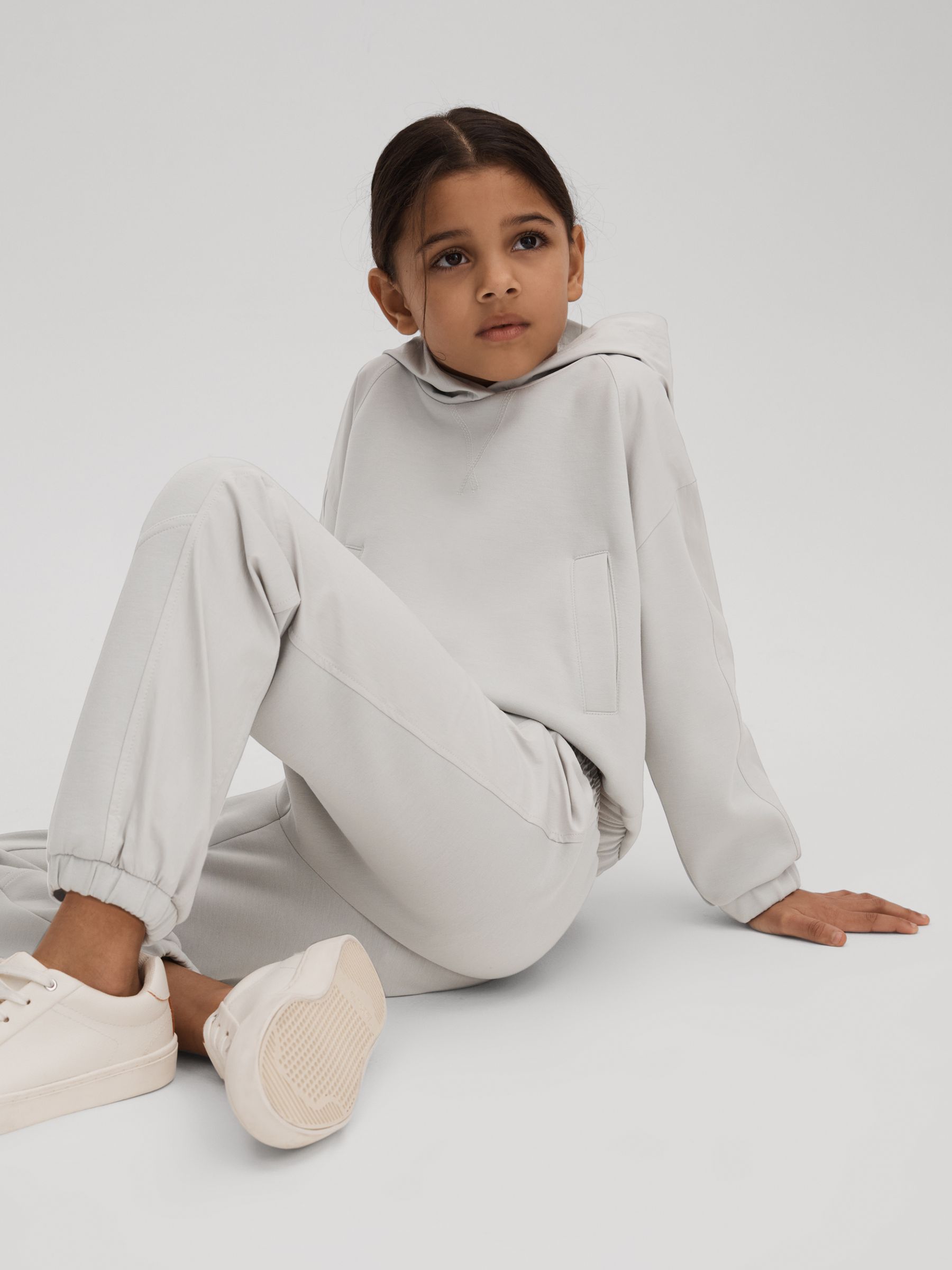 9-13 yrs Hybrid Jersey Jogging Bottoms in Grey - Image 3 of 4