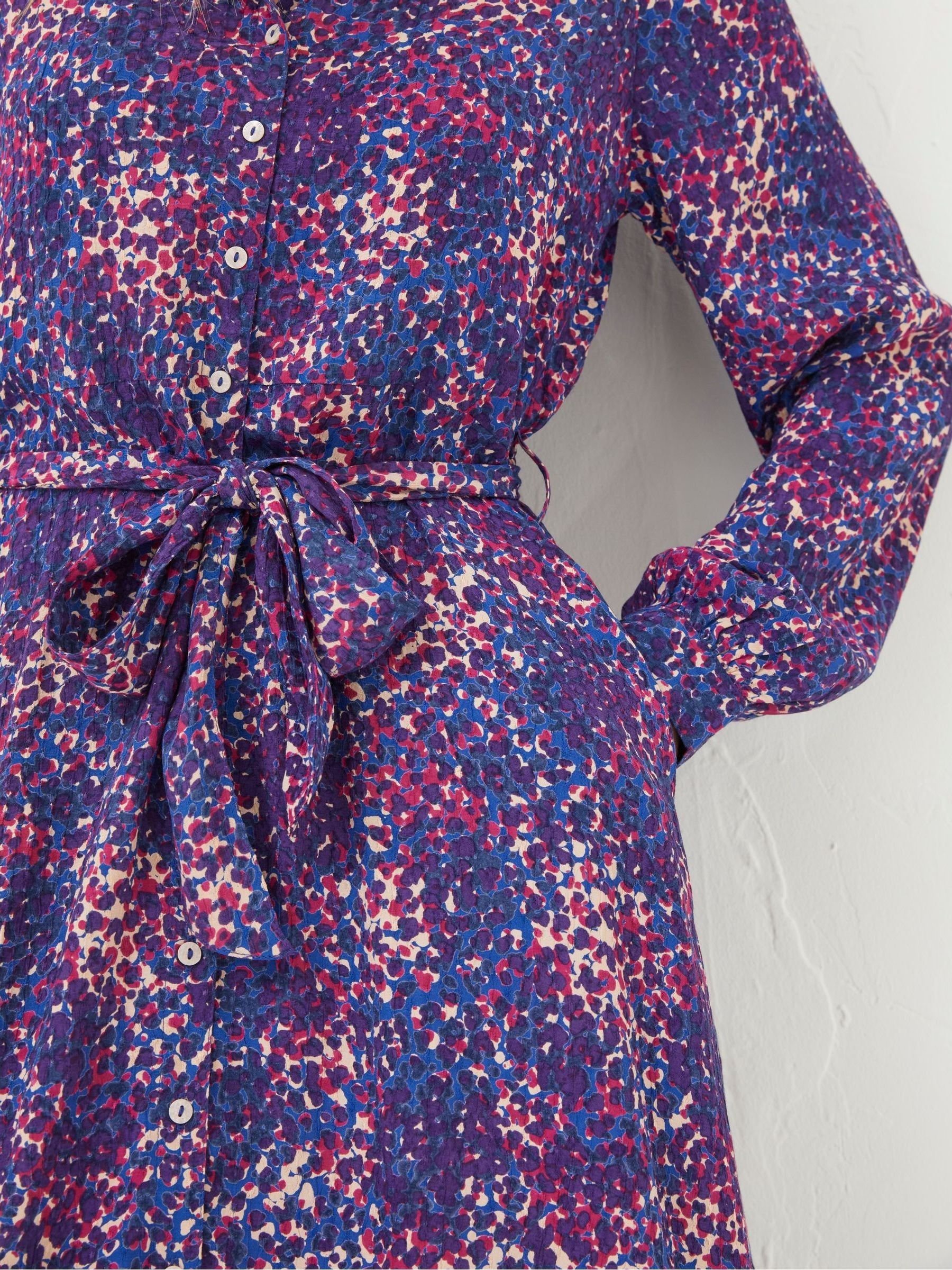 Blue Charlie Layered Spot Shirt Dress - Image 4 of 5
