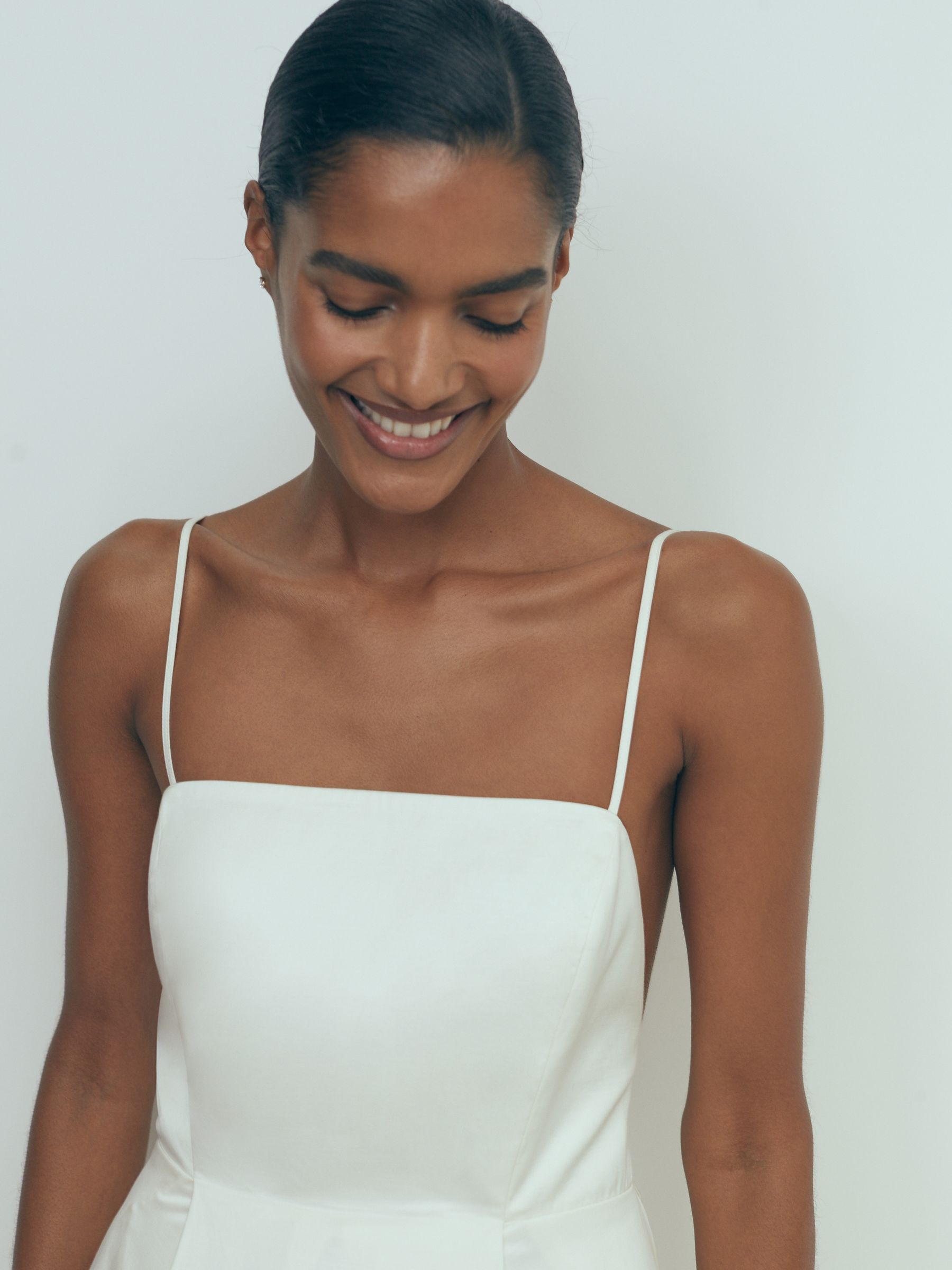 Reiss Atelier Open Back Bridal Maxi Dress in Ivory | REISS