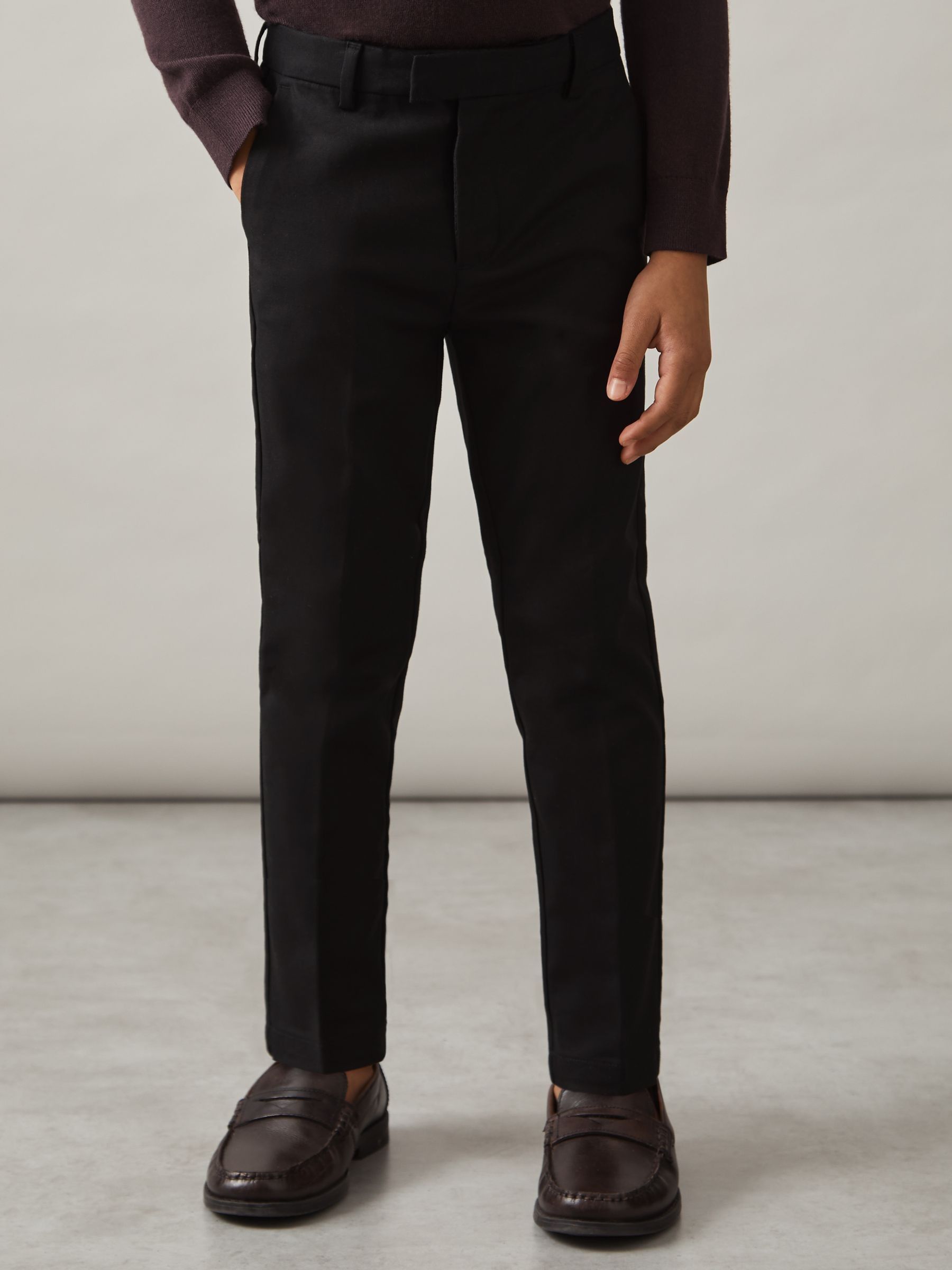 3-9 yrs Slim Fit Tapered Chinos in Black - Image 1 of 4
