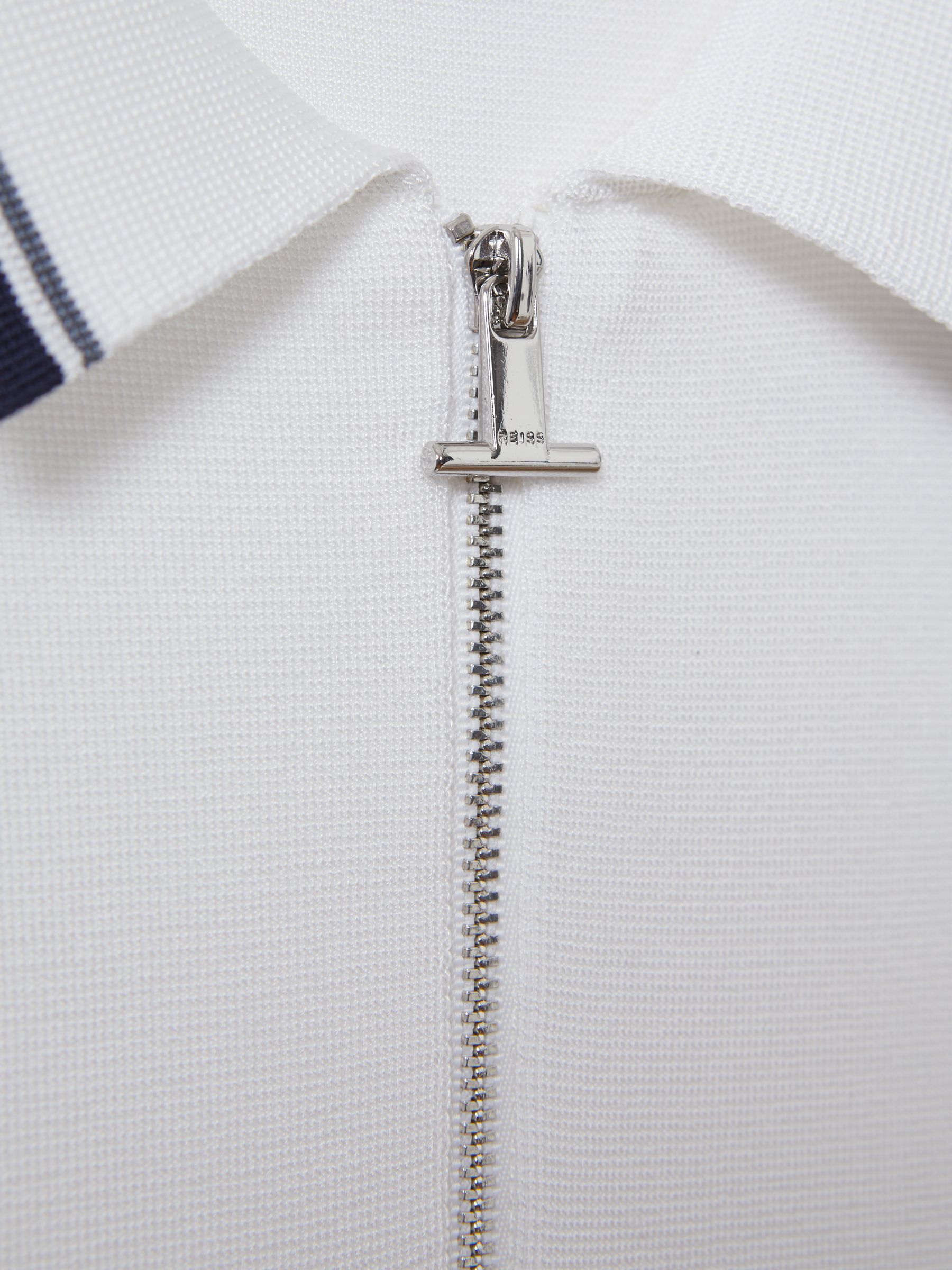Half-Zip Polo Shirt in Optic White - Image 6 of 6