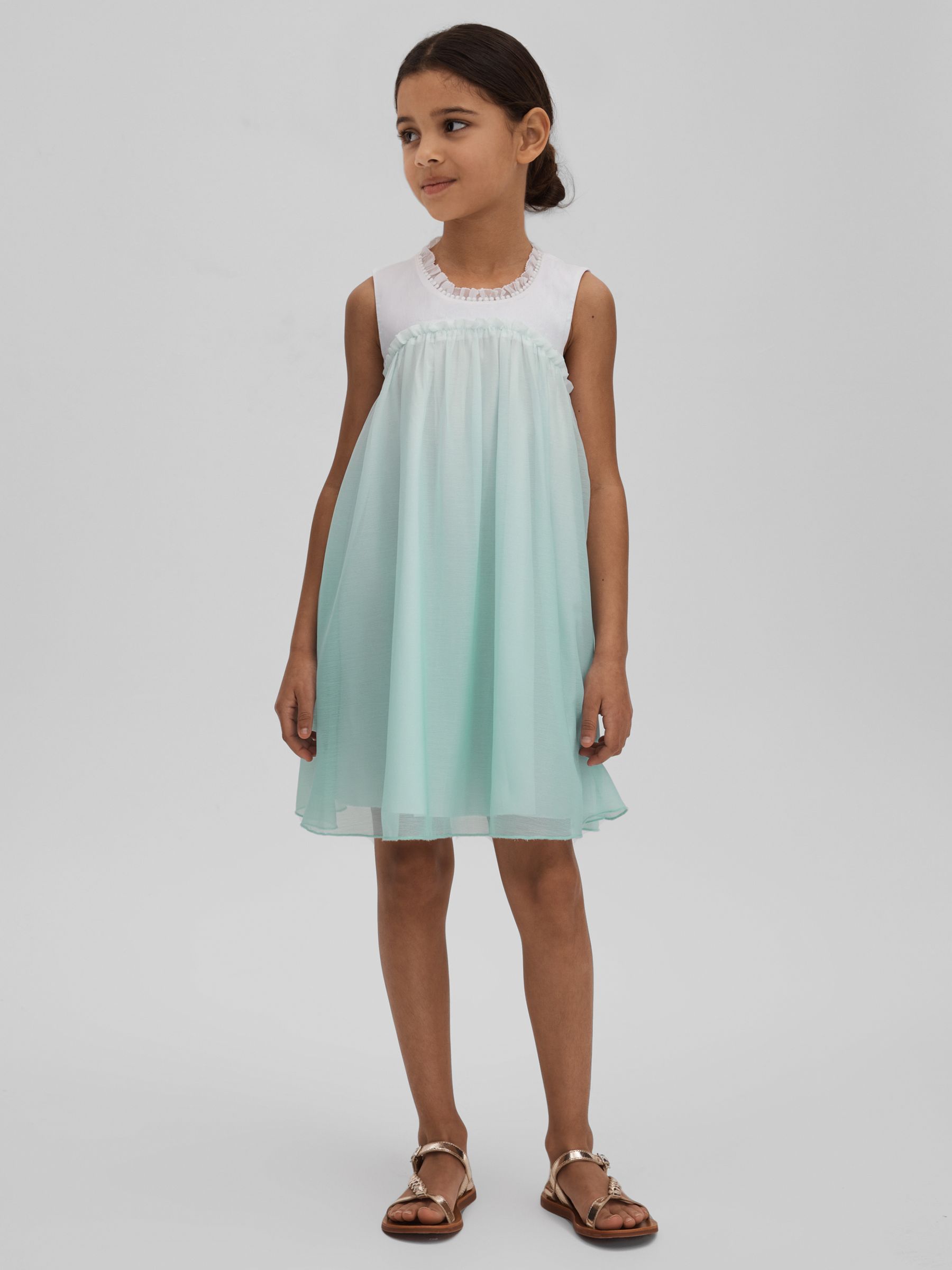 9-13 yrs Ombre Tulle Dress in Blue - Image 3 of 4