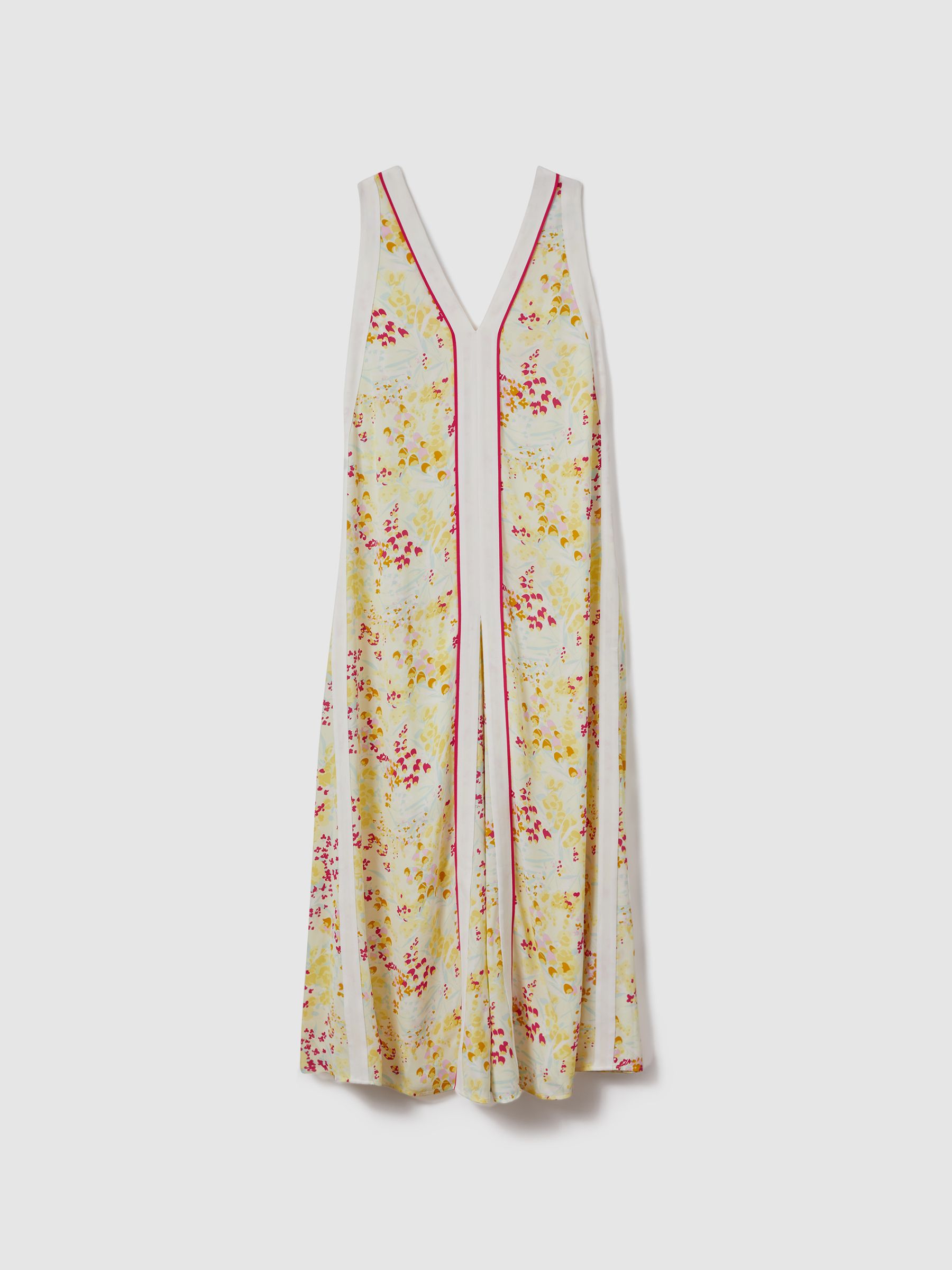 Floral Print Maxi Dress in Pink/Yellow - Image 2 of 5