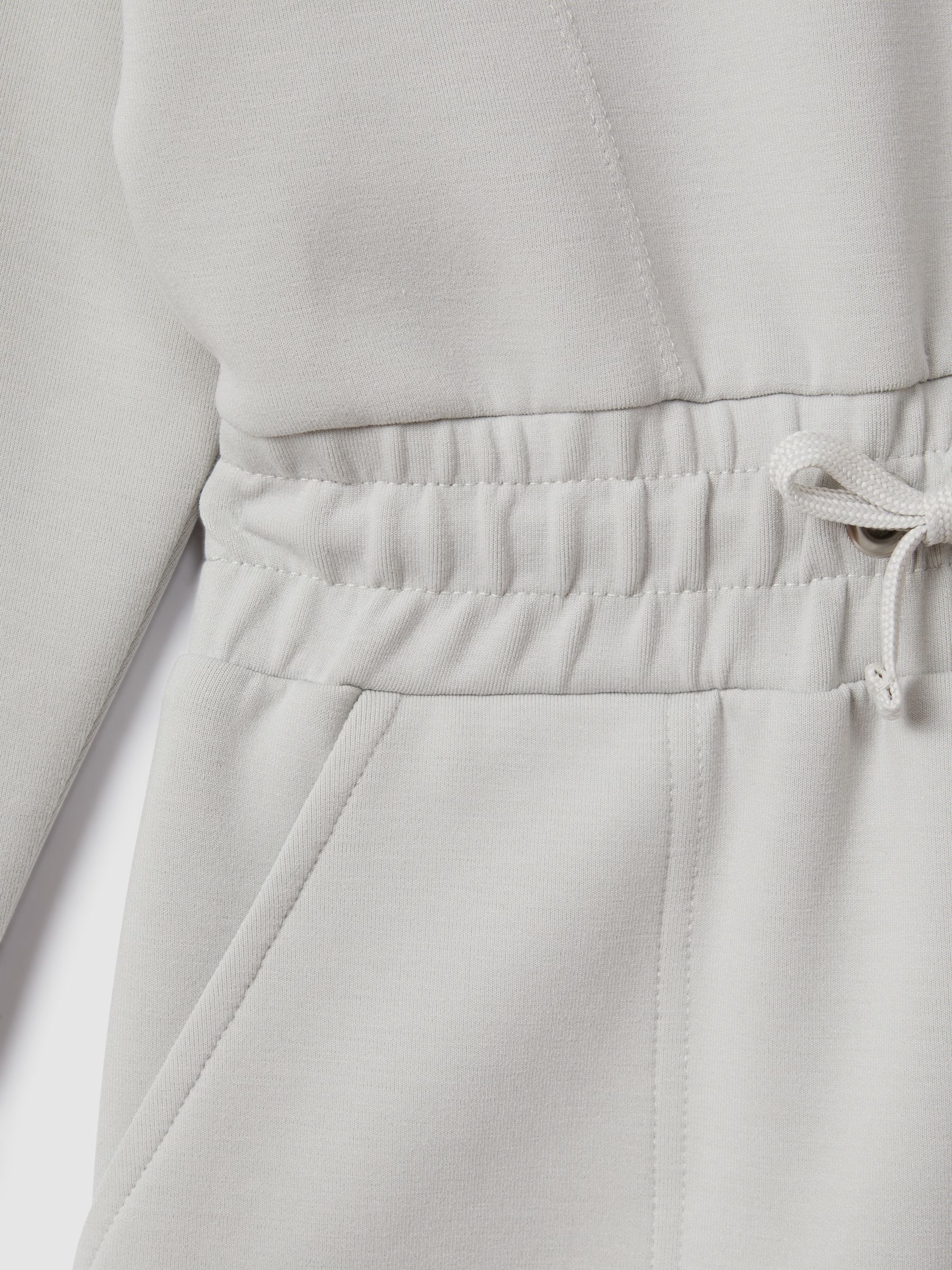 13-14 yrs Hybrid Jersey Hooded Dress in Grey - Image 4 of 4