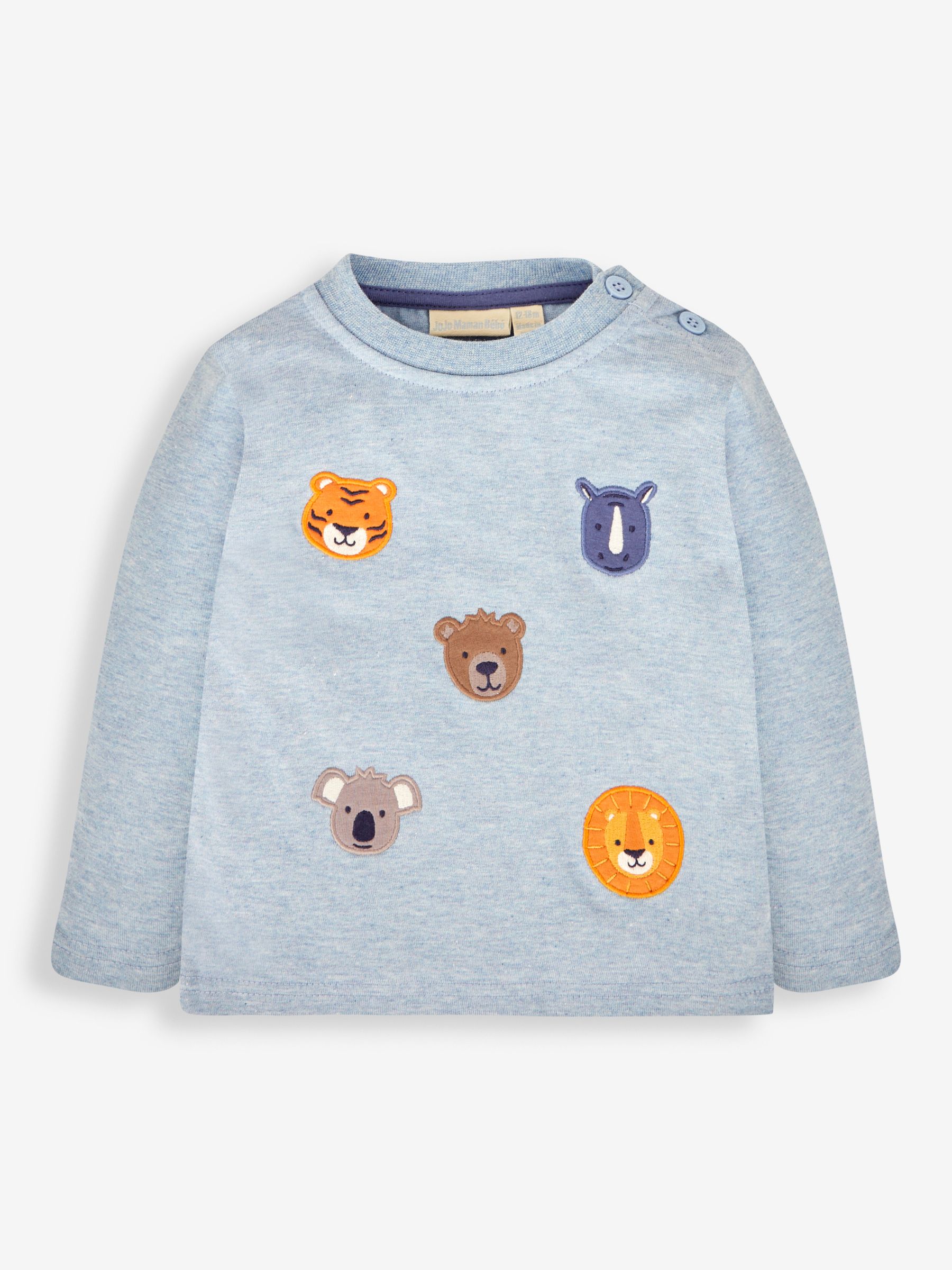 Blue Boys' Animal Heads Appliqué Top - Image 1 of 2