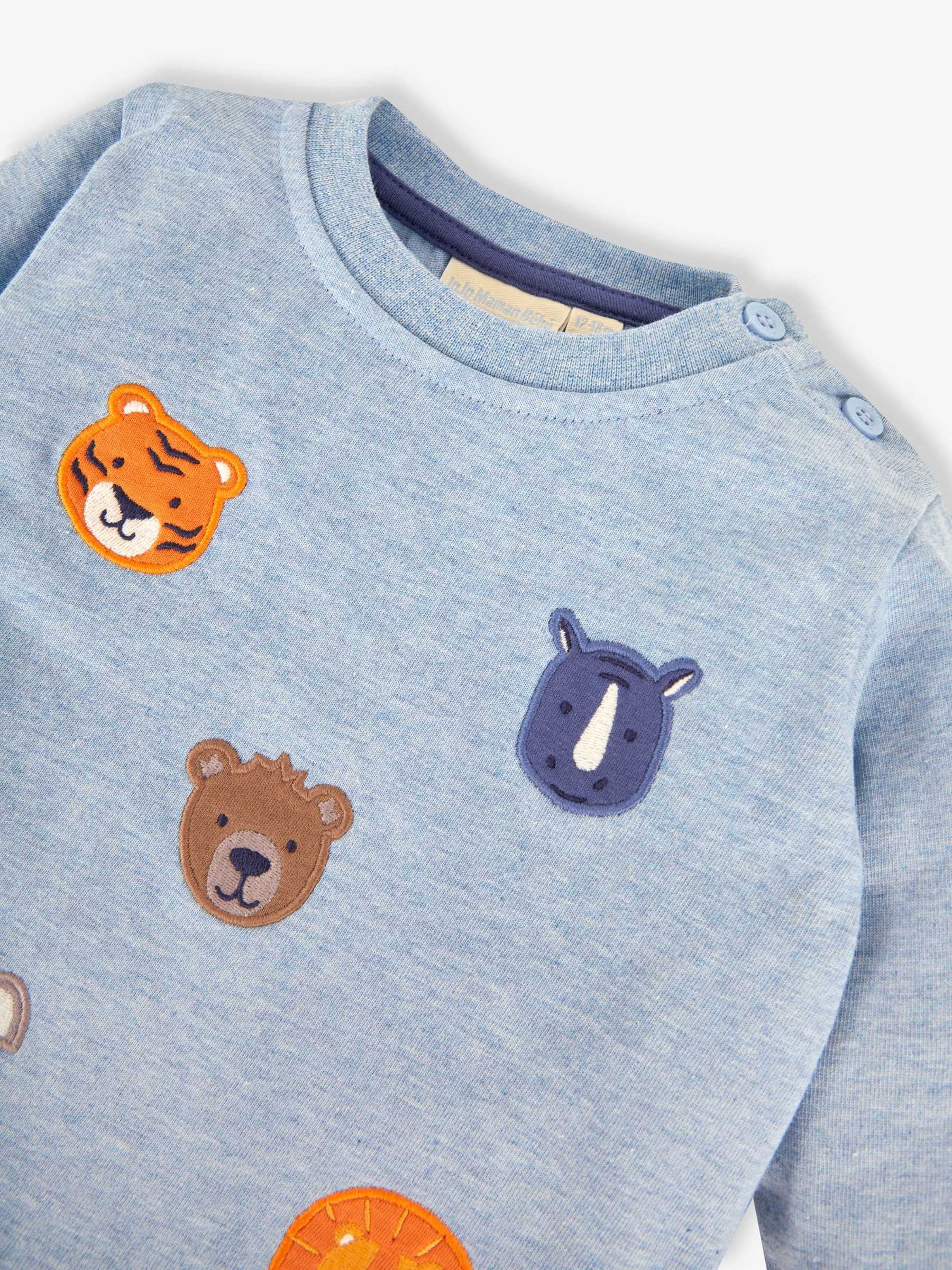 Blue Boys' Animal Heads Appliqué Top - Image 2 of 2