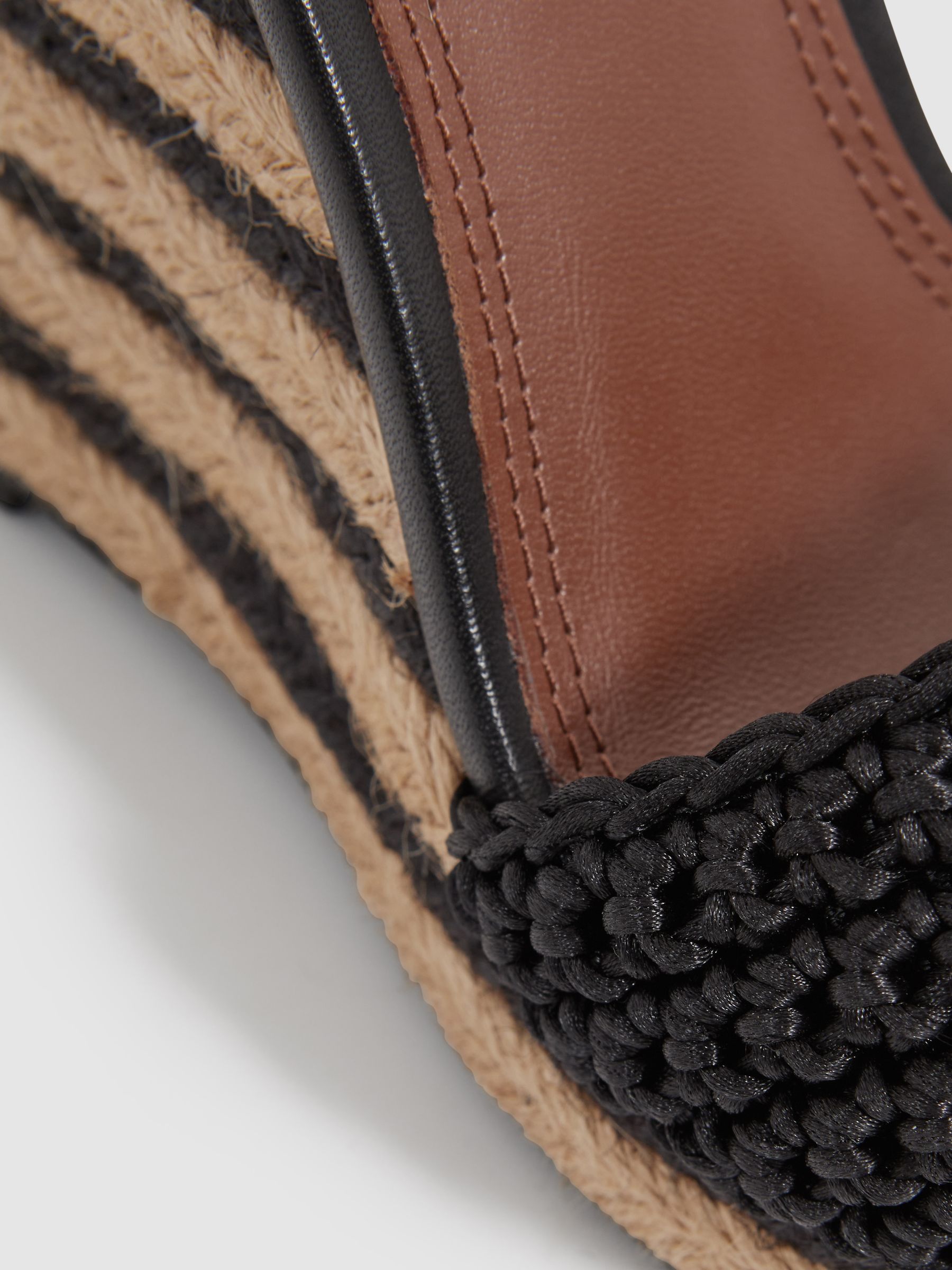 Crochet Wedges Heels in Black/Neutral - Image 5 of 5