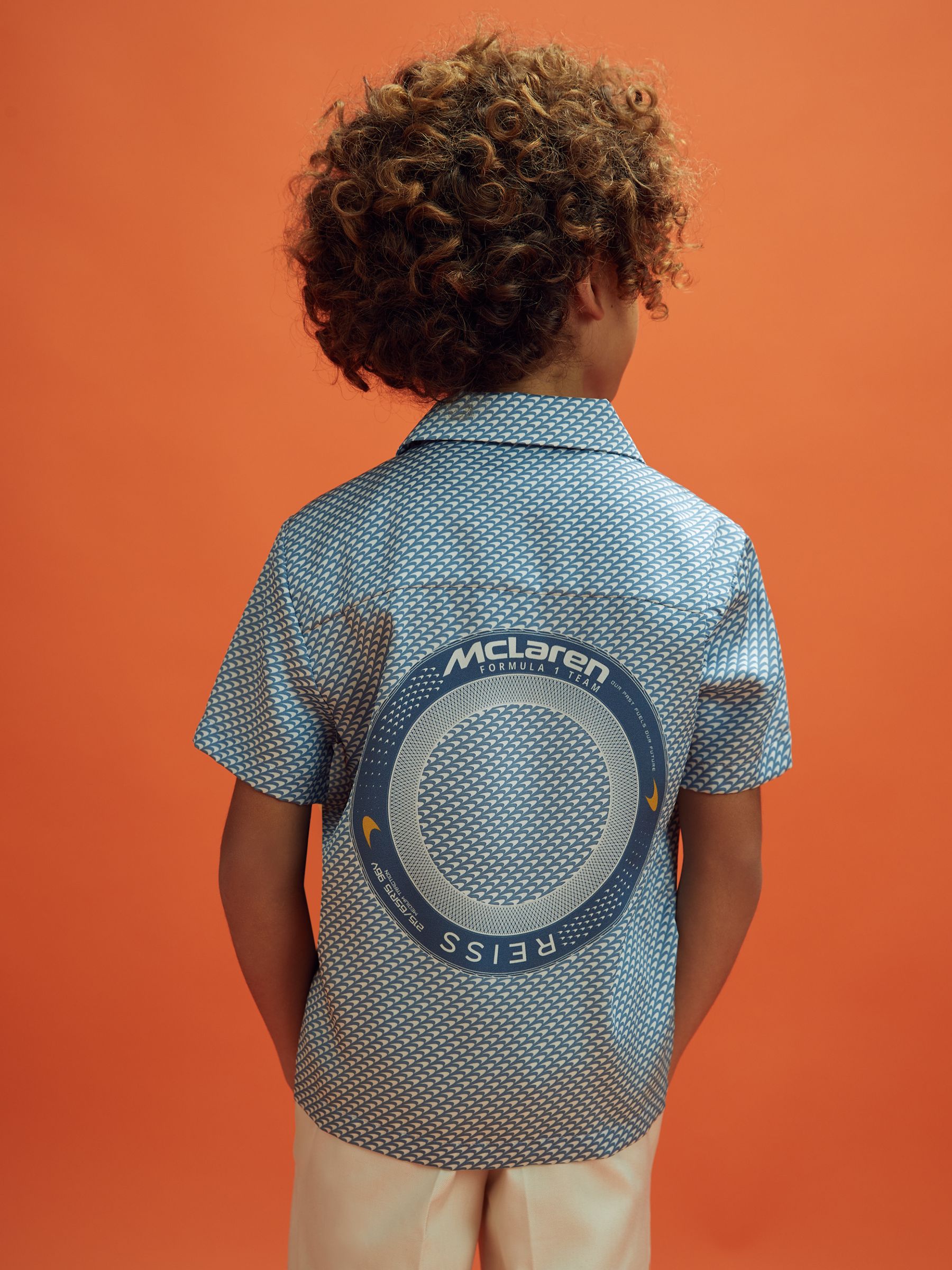 Senior Cuban Collar Shirt in Airforce Blue - Image 1 of 9