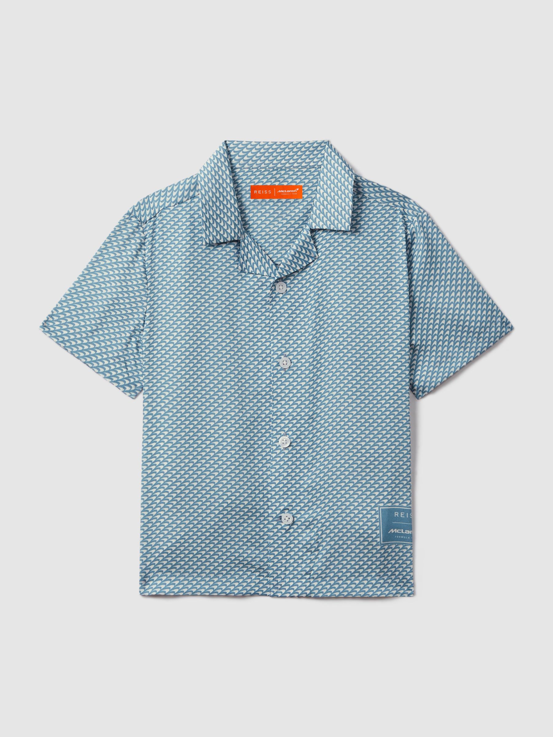 Senior Cuban Collar Shirt in Airforce Blue - Image 2 of 9