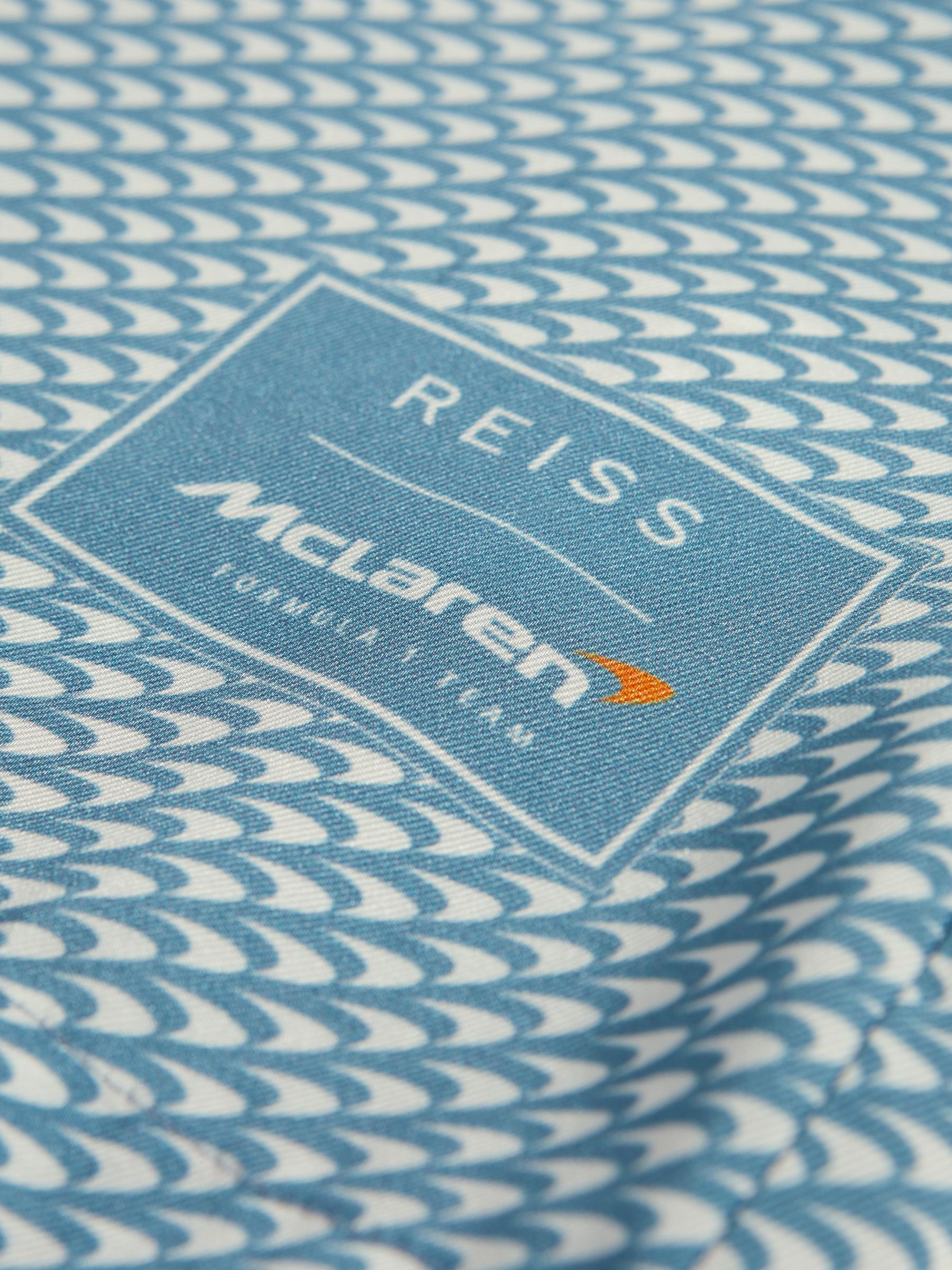 Junior Cuban Collar Shirt in Airforce Blue - Image 9 of 9