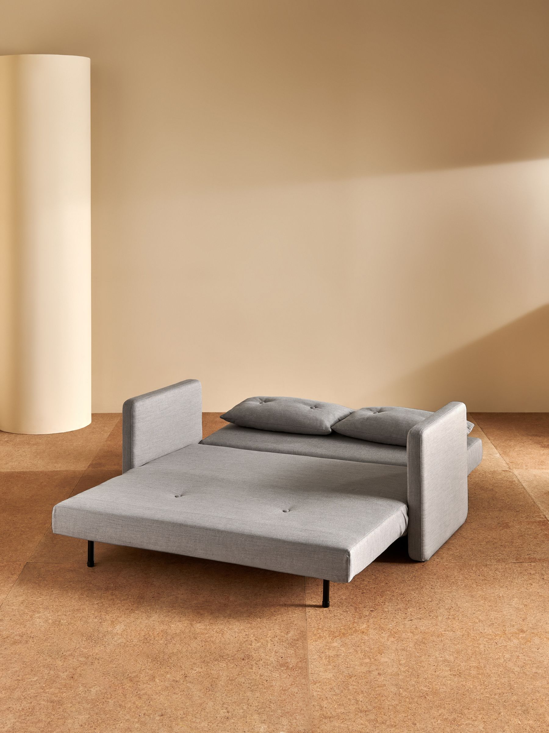 Haru 2 Seater Sofa Bed in Pebble Grey - Image 5 of 8