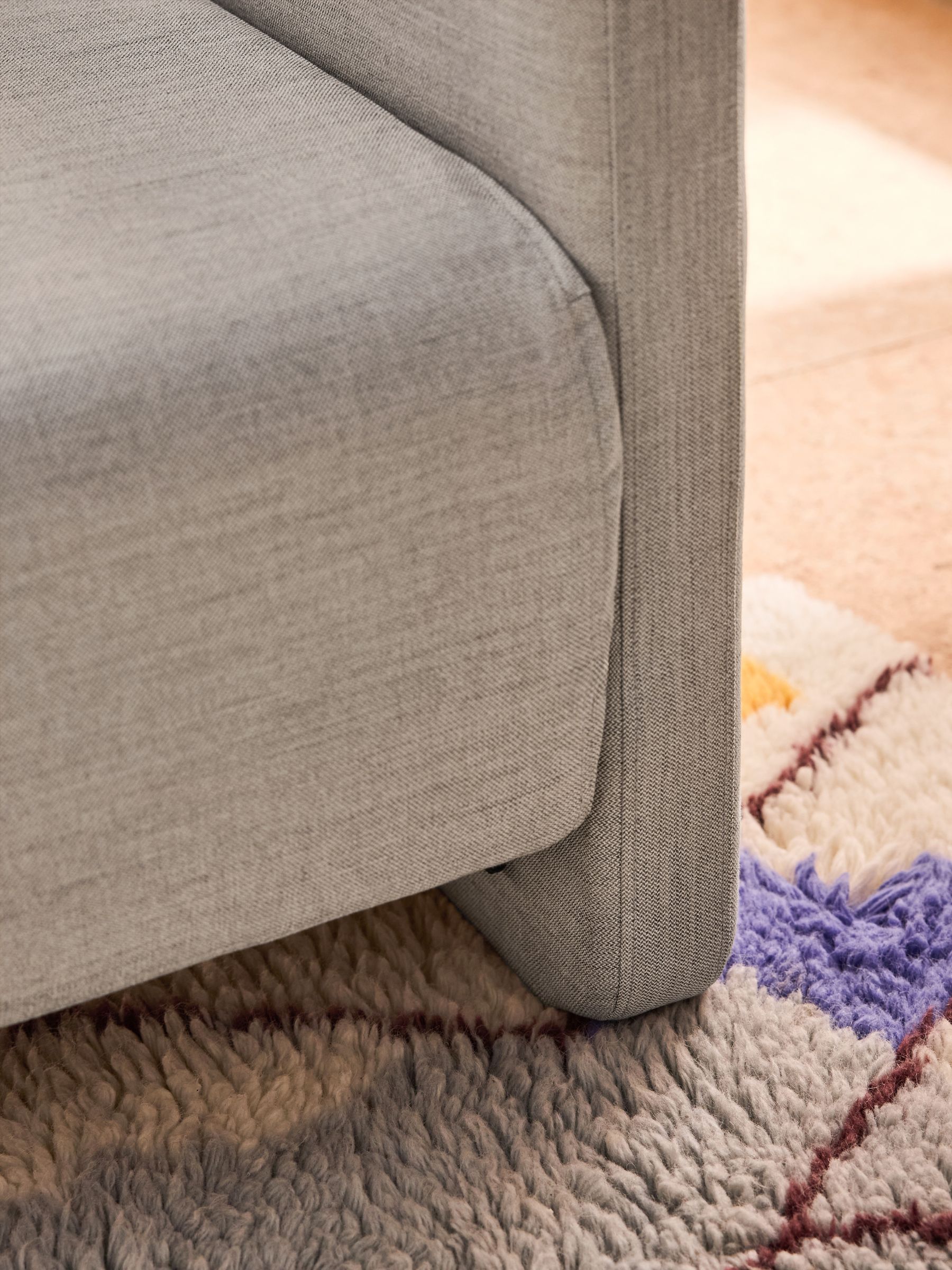 Haru 2 Seater Sofa Bed in Pebble Grey - Image 6 of 8