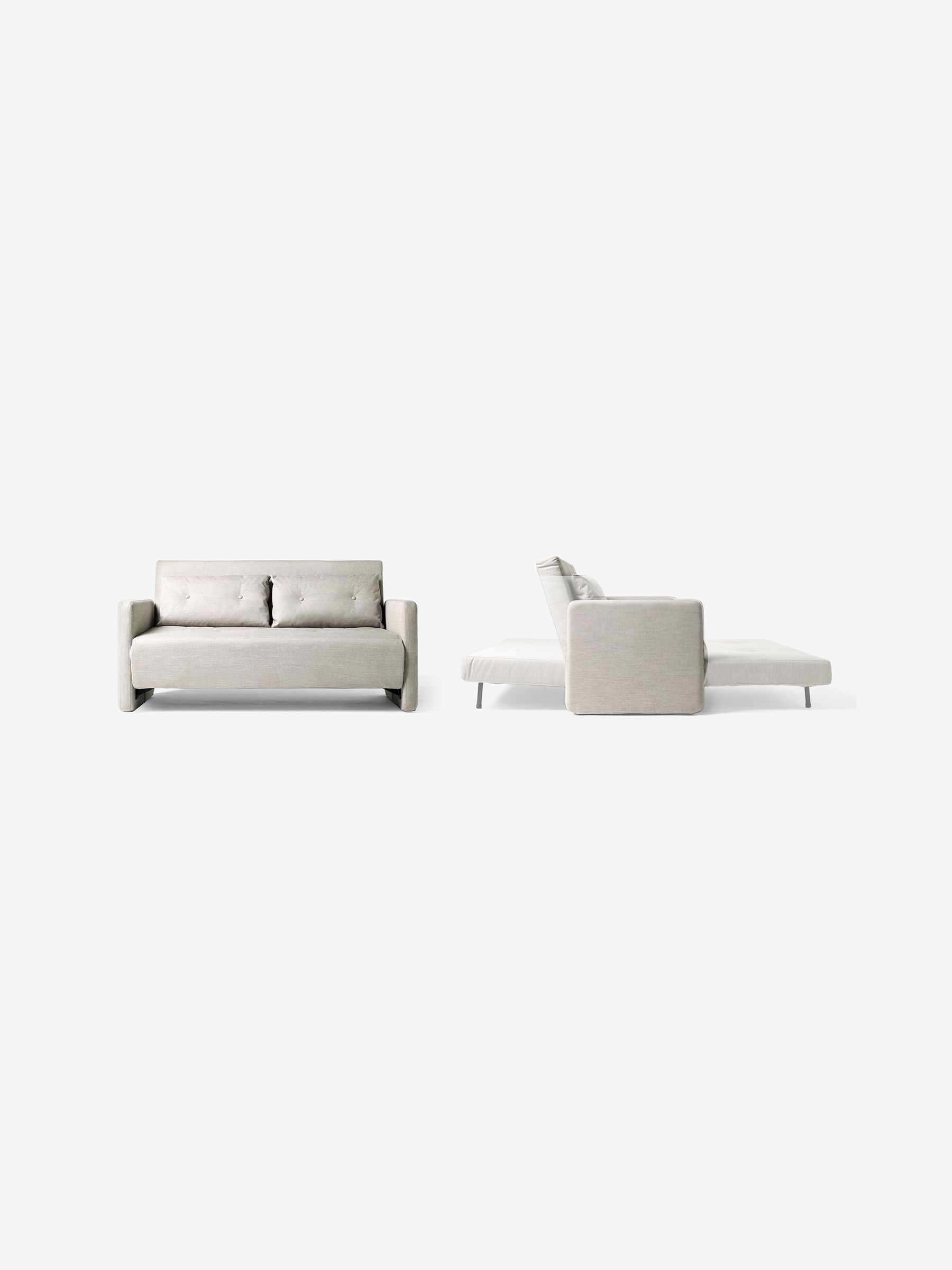 Haru 2 Seater Sofa Bed in Pebble Grey - Image 7 of 8
