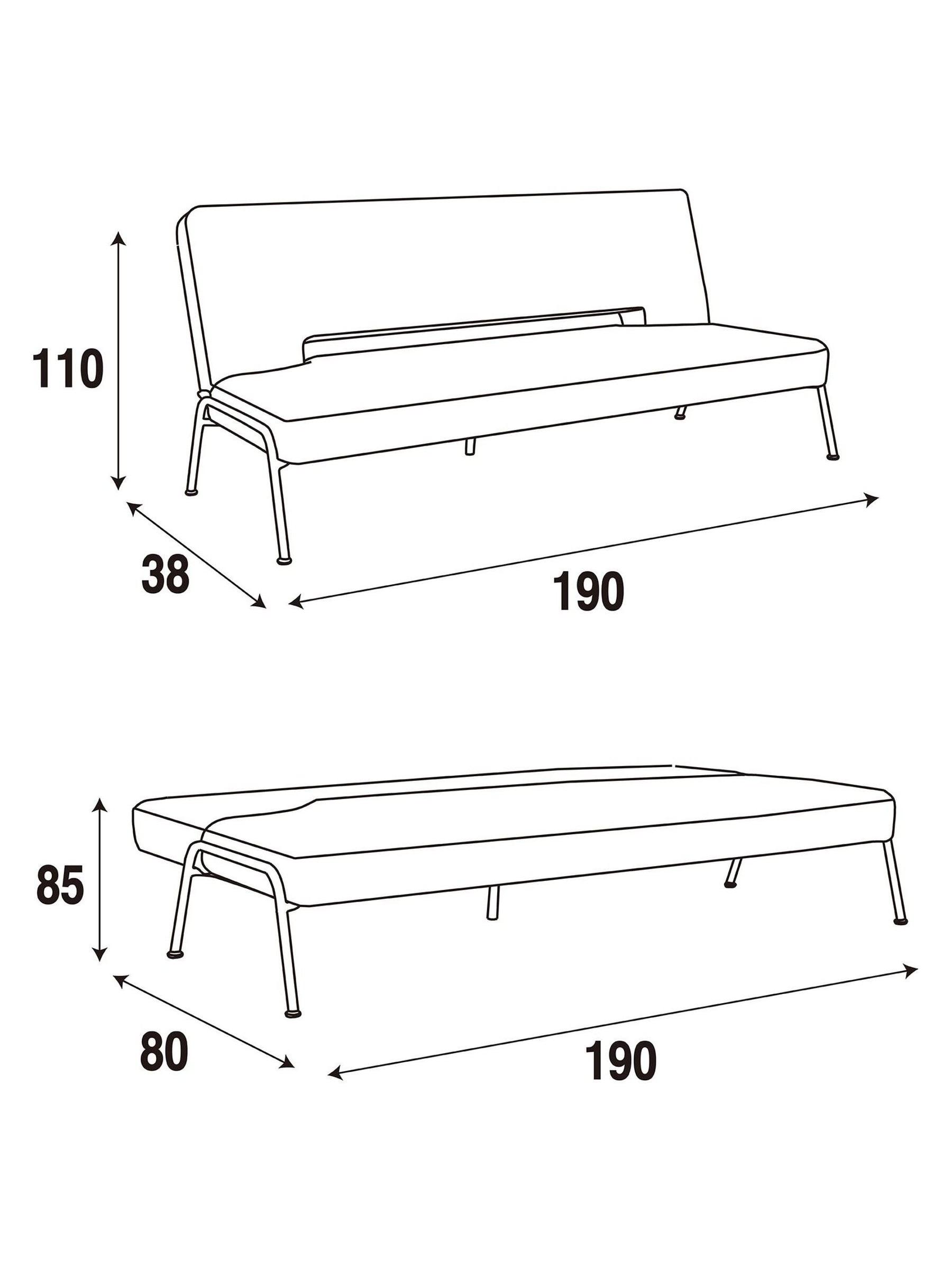 Knox 2 Seater Sofa Bed in Smoked Green - Image 7 of 7