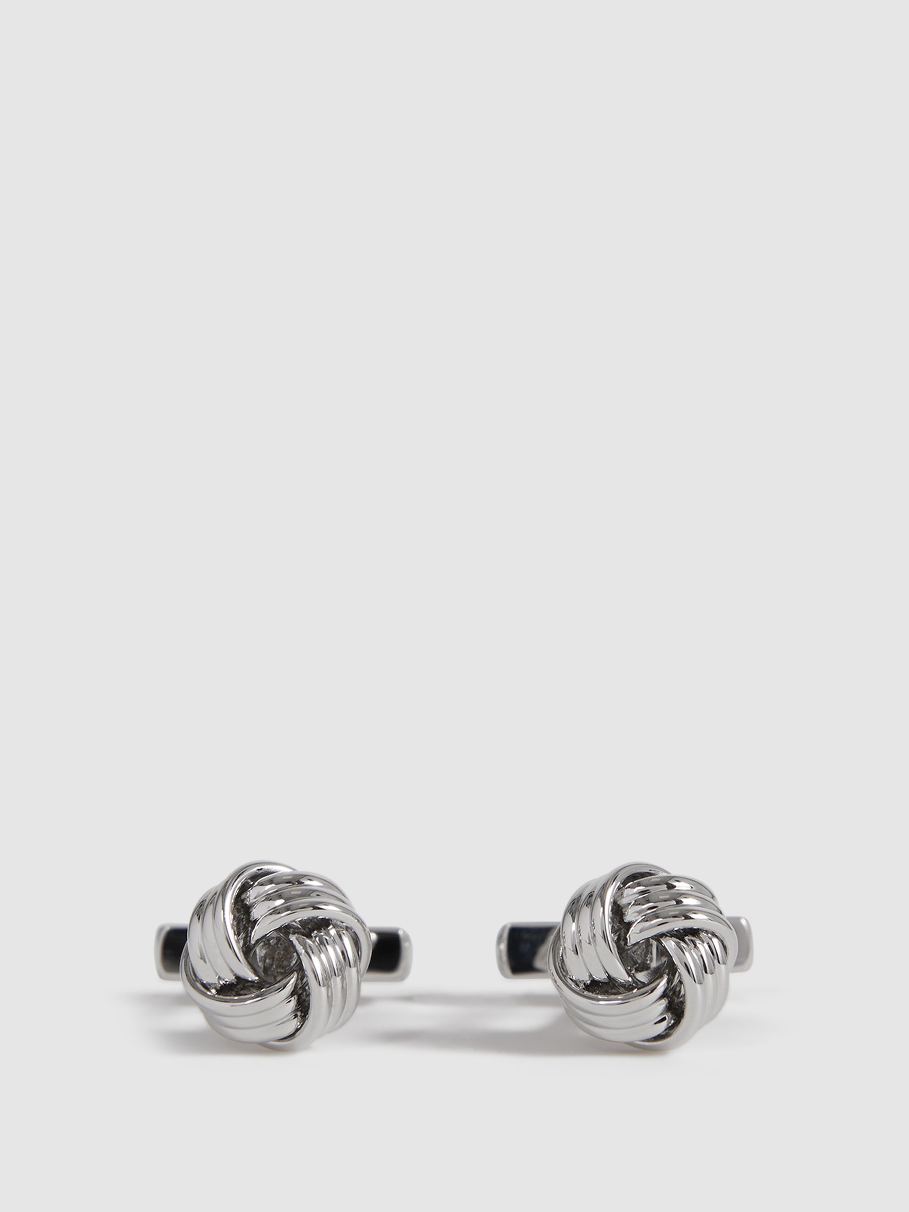 Knot Cufflinks in Silver - Image 1 of 5