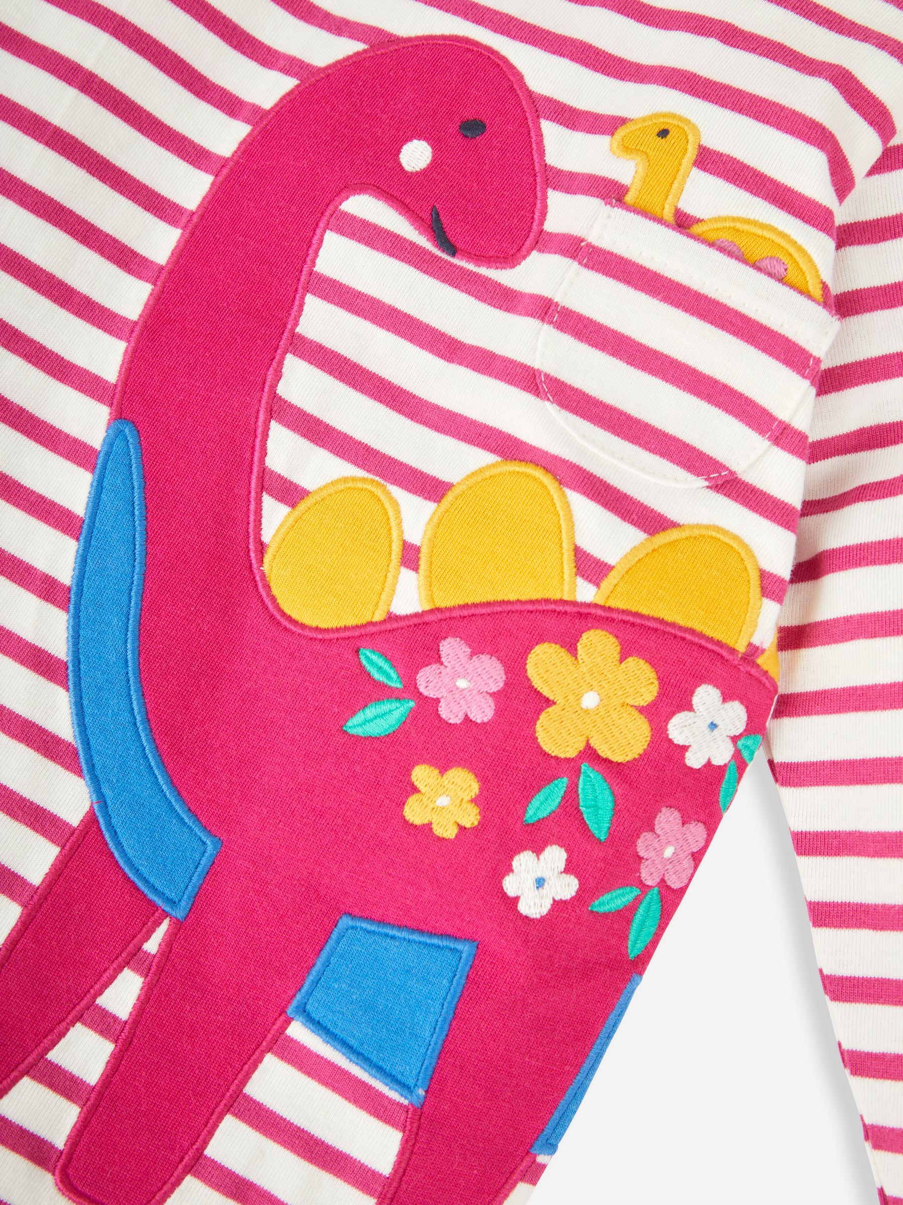 Cream Girls' Dino Appliqué Top - Image 4 of 5