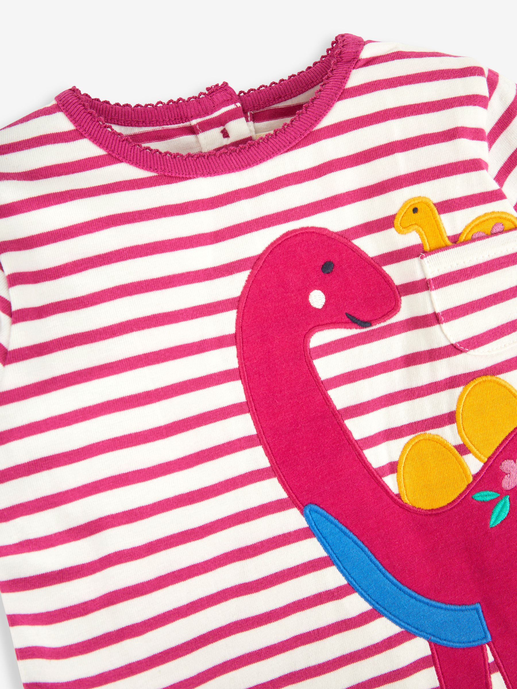Cream Girls' Dino Appliqué Top - Image 5 of 5