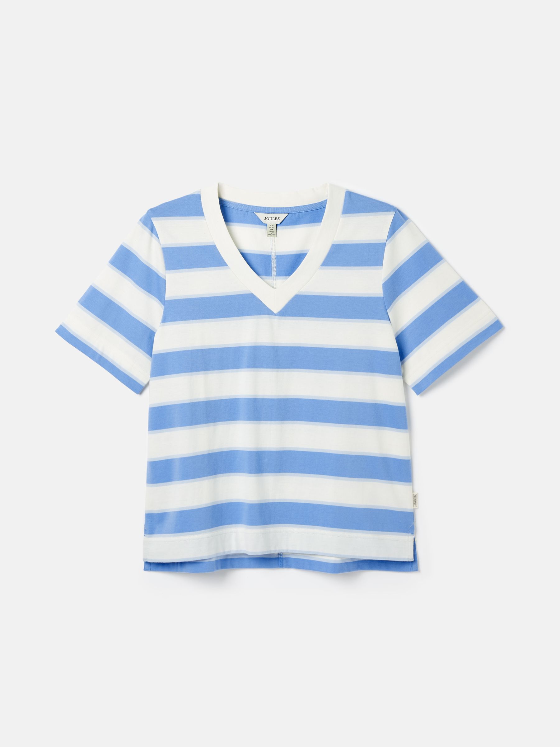 Darcey Blue Stripe V-Neck T-Shirt - Image 7 of 7