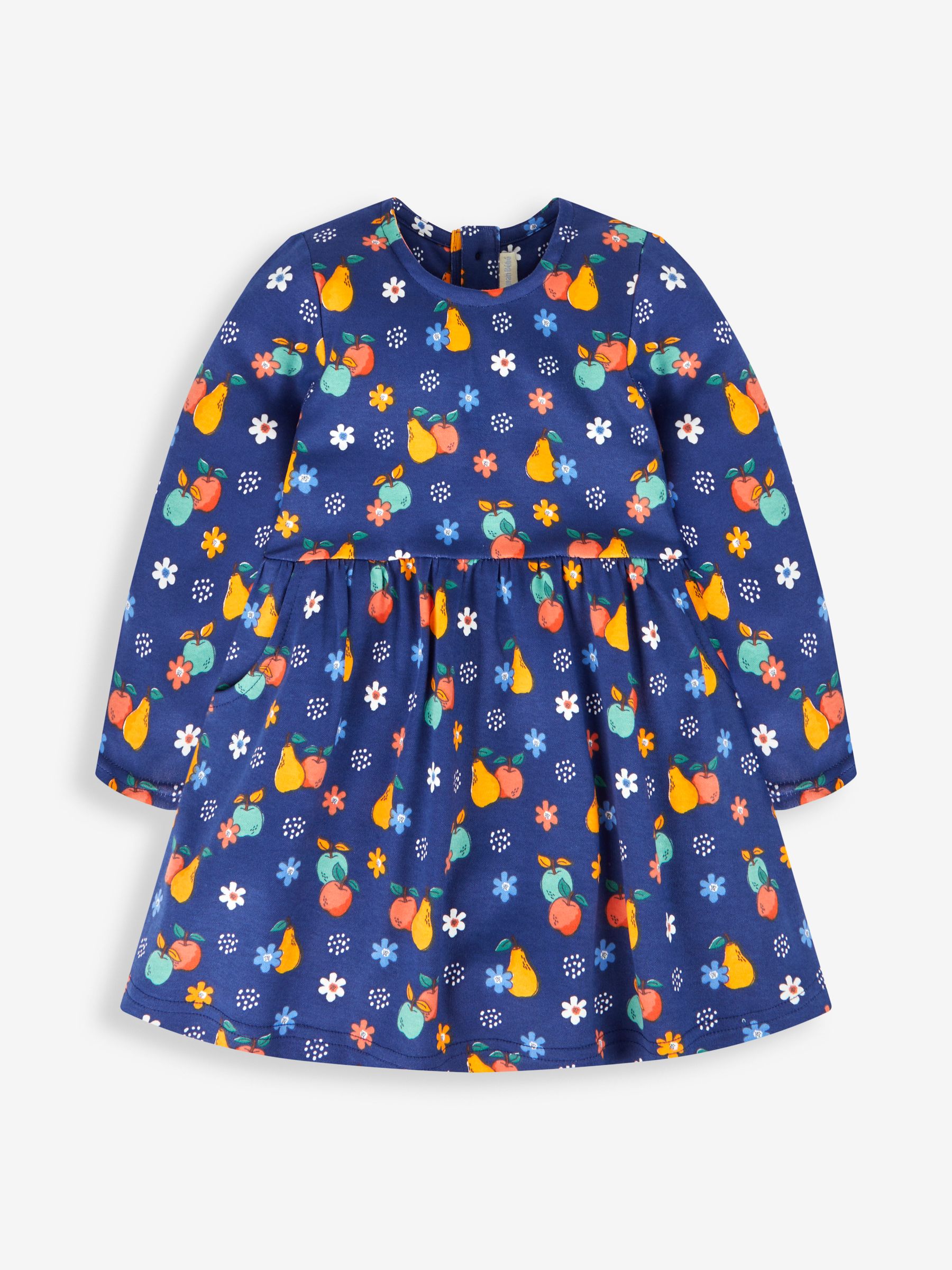 Navy Girls' Fruit & Flower Dress - Image 1 of 2