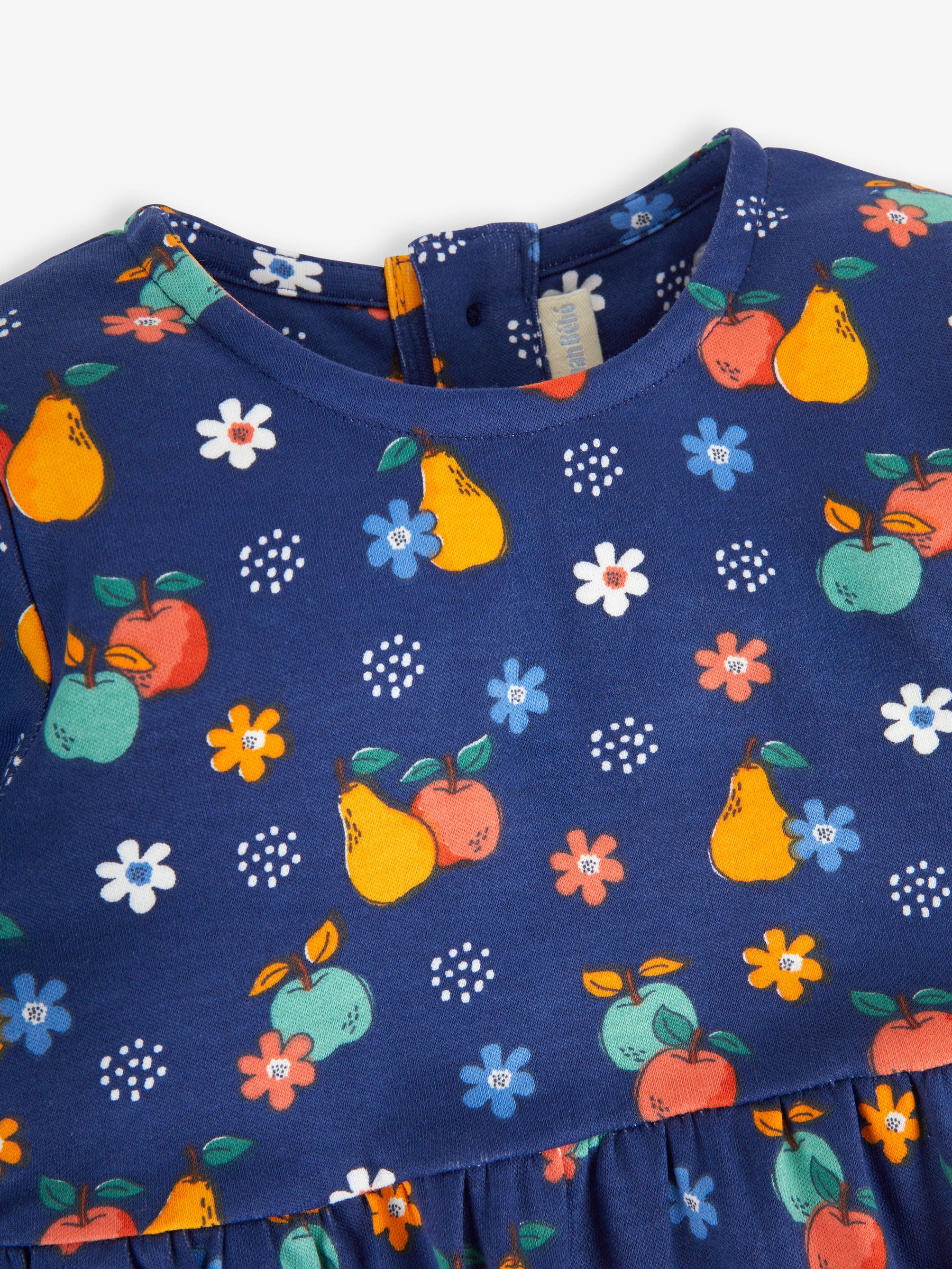 Navy Girls' Fruit & Flower Dress - Image 2 of 2