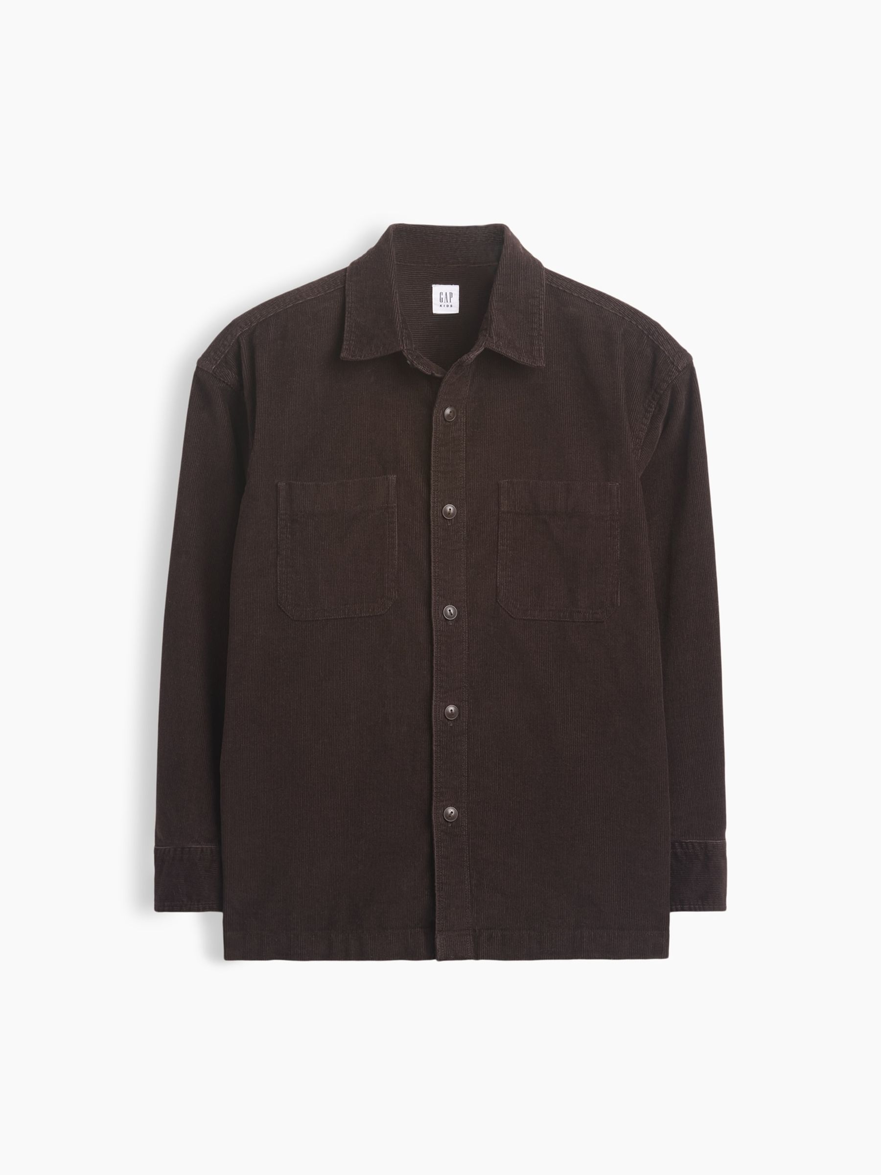 Dark Brown Corduroy Utility Shirt - Image 3 of 4