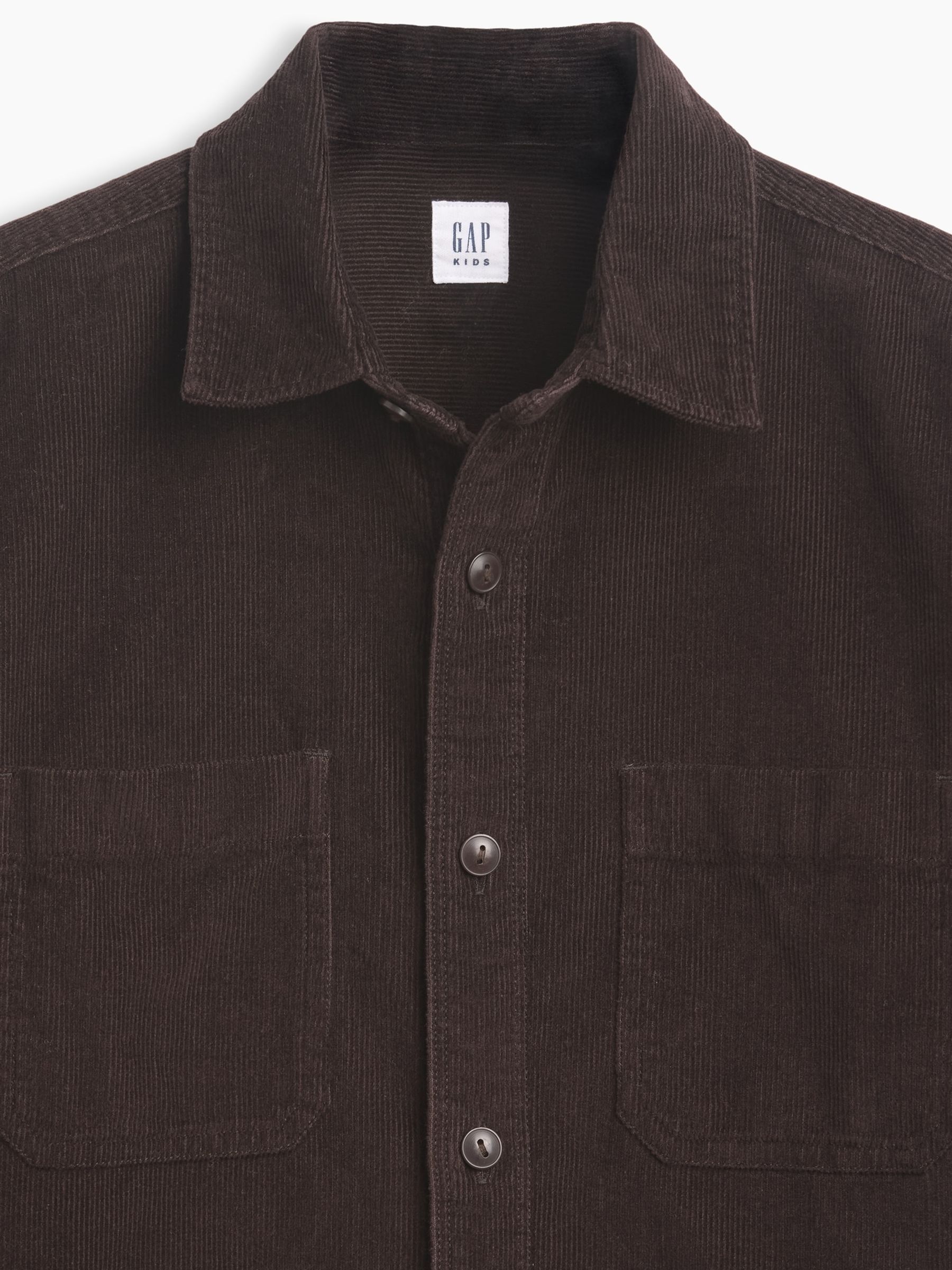 Dark Brown Corduroy Utility Shirt - Image 4 of 4