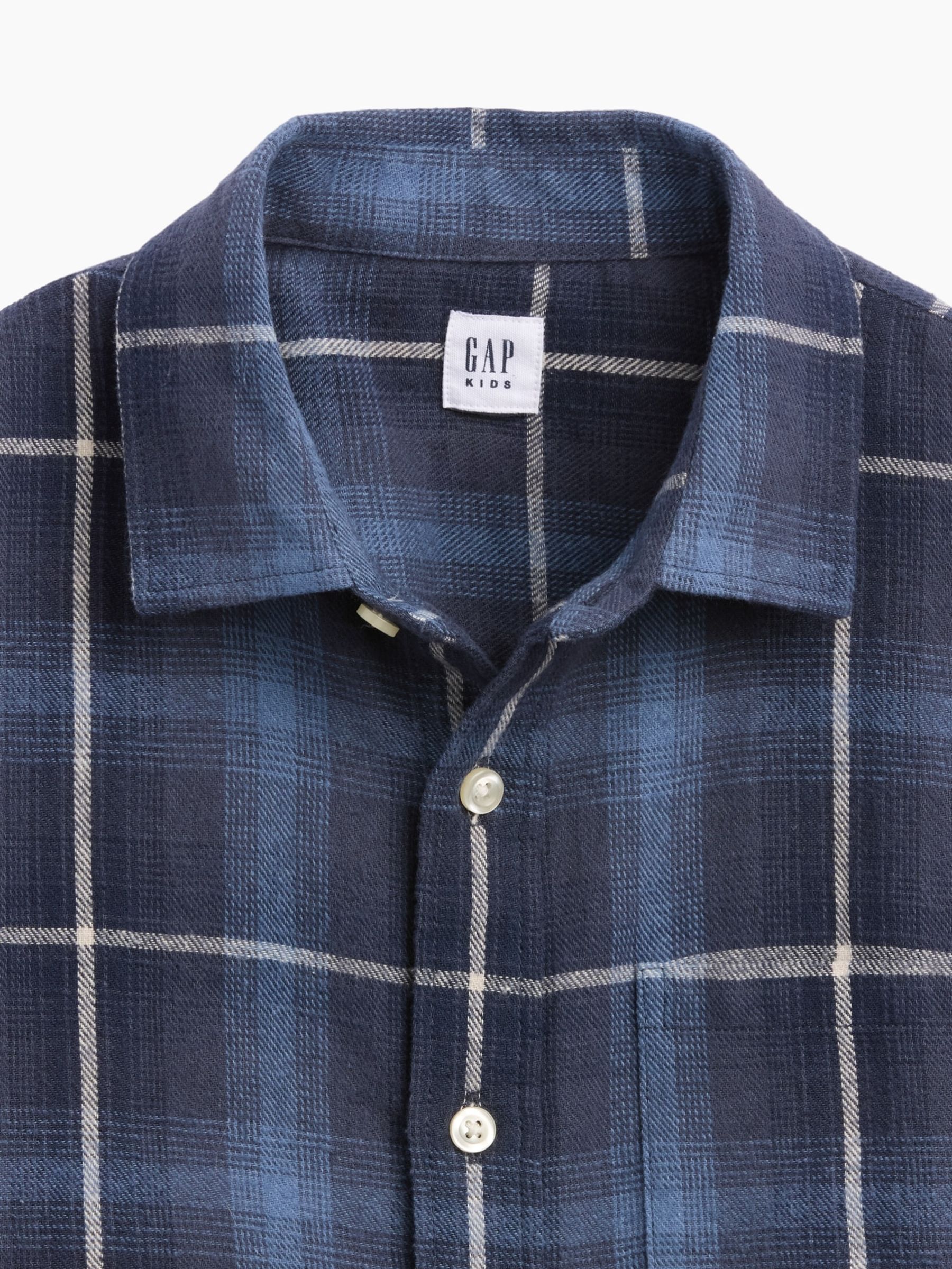Navy/Blue Relaxed Flannel Shirt - Image 5 of 5