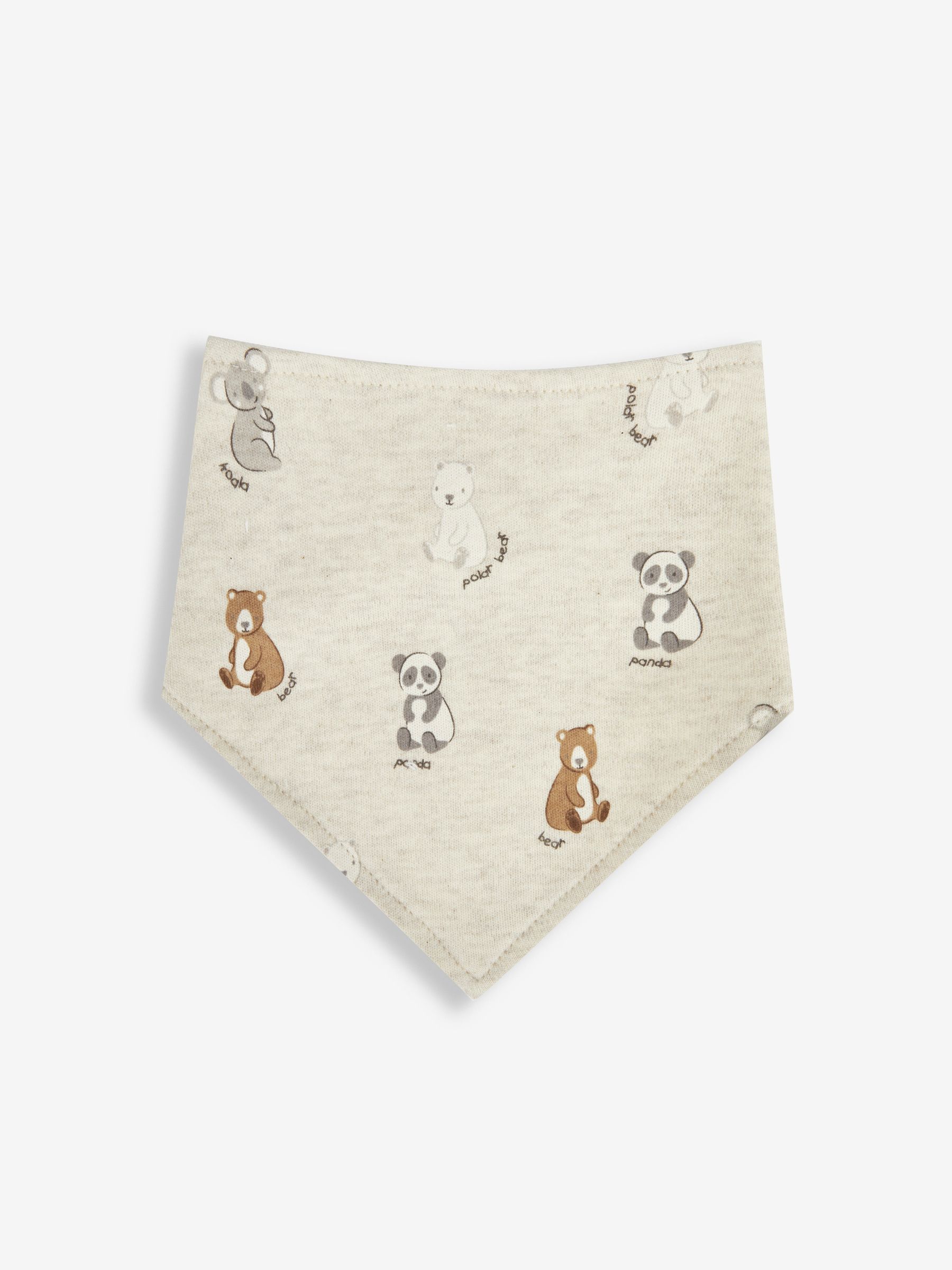Natural 3-Pack Bear Dribble Bibs - Image 3 of 4
