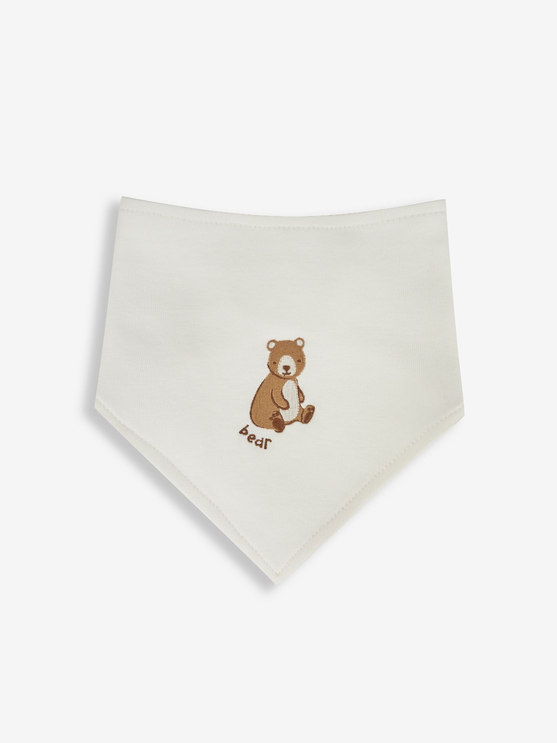 Natural 3-Pack Bear Dribble Bibs - Image 4 of 4