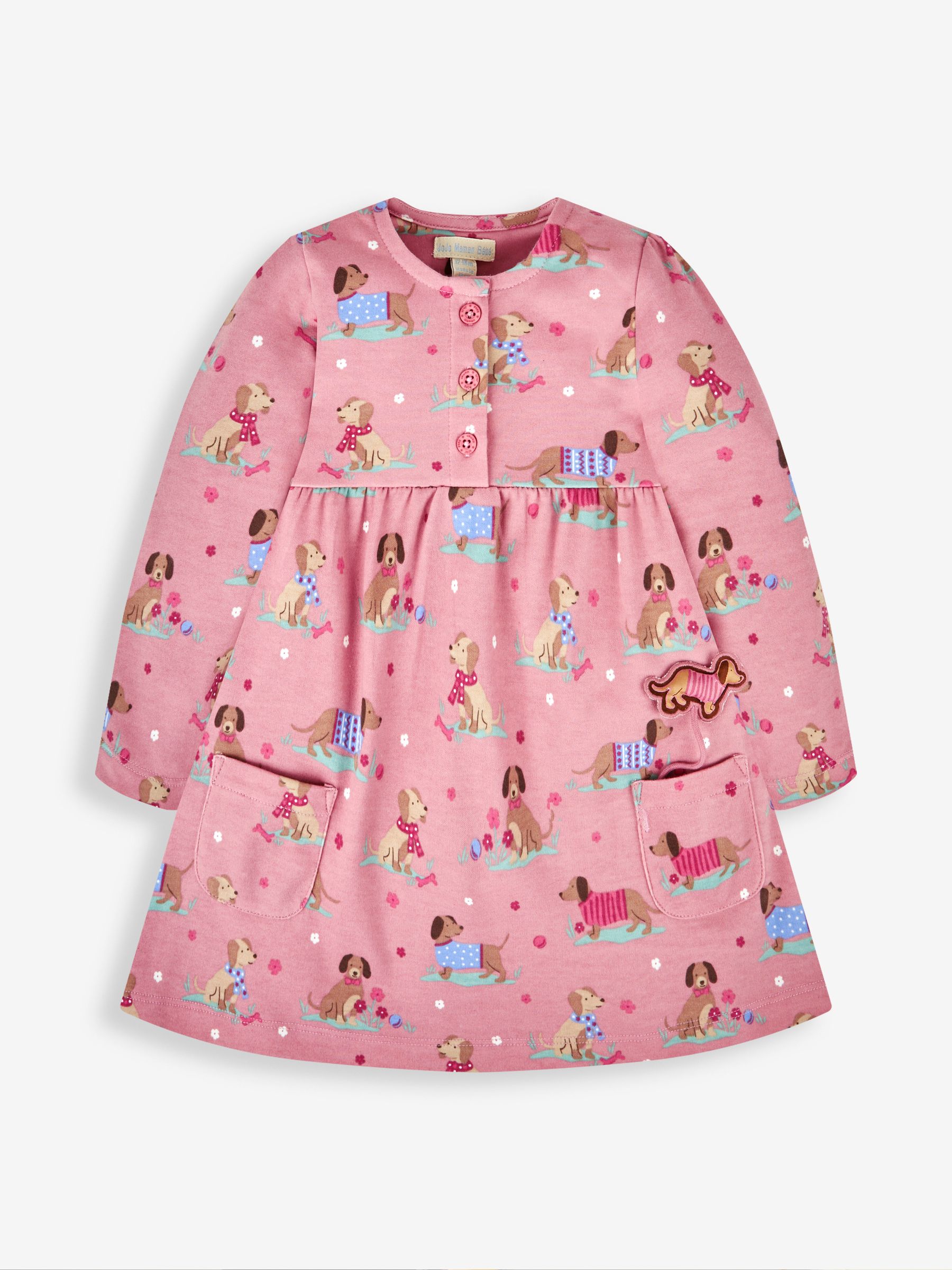 Pink Sausage Dog Button Front Dress - Image 2 of 4