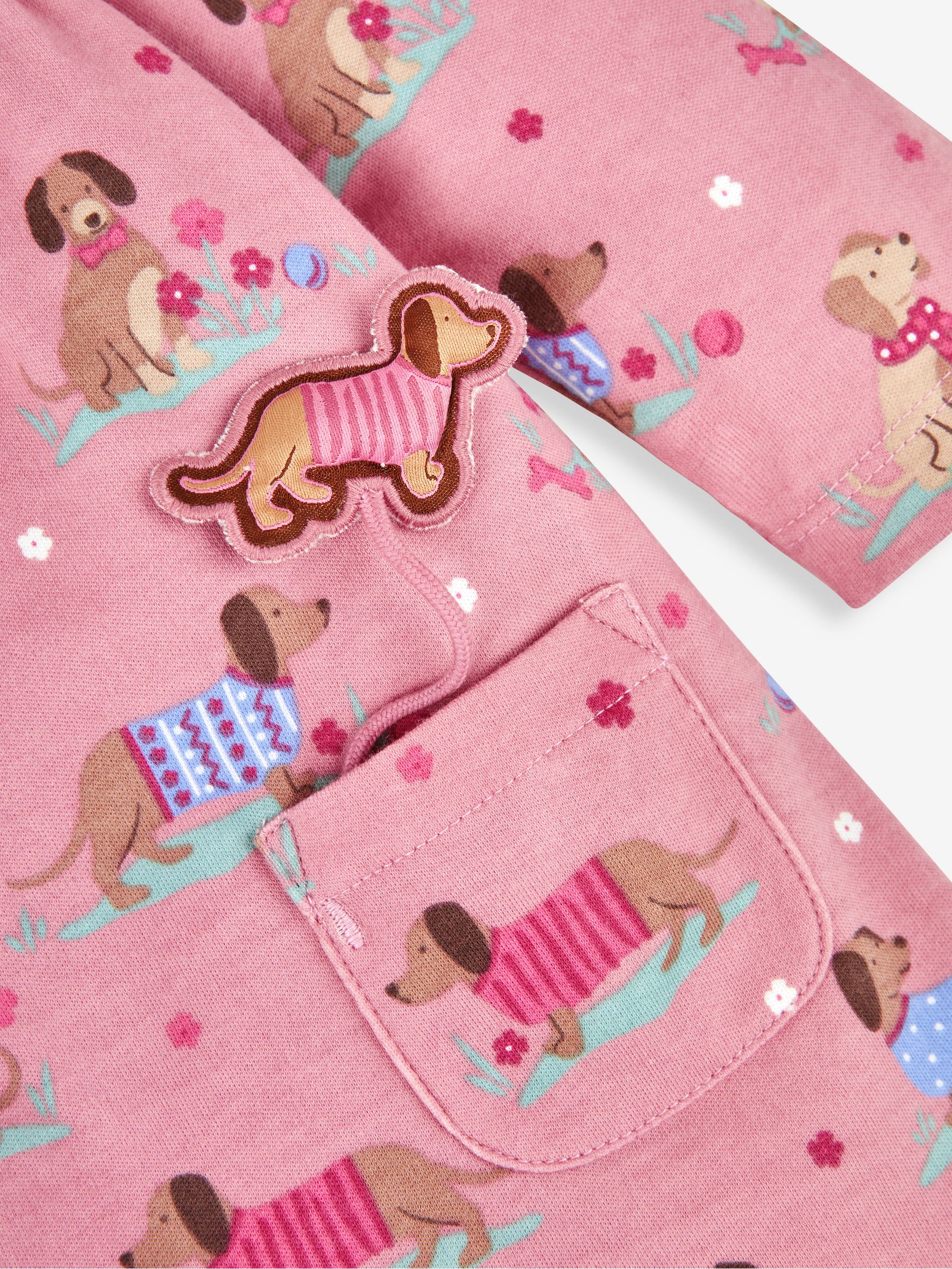 Pink Sausage Dog Button Front Dress - Image 3 of 4