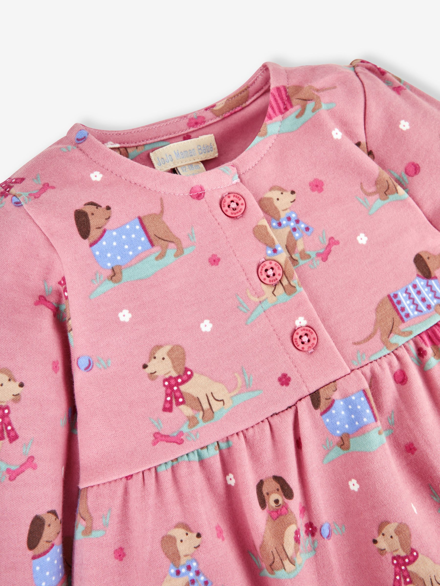 Pink Sausage Dog Button Front Dress - Image 4 of 4