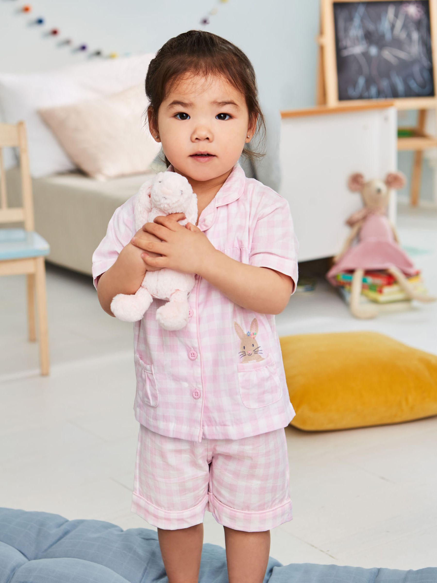 Pink Personalised Gingham Pyjamas - Image 1 of 5