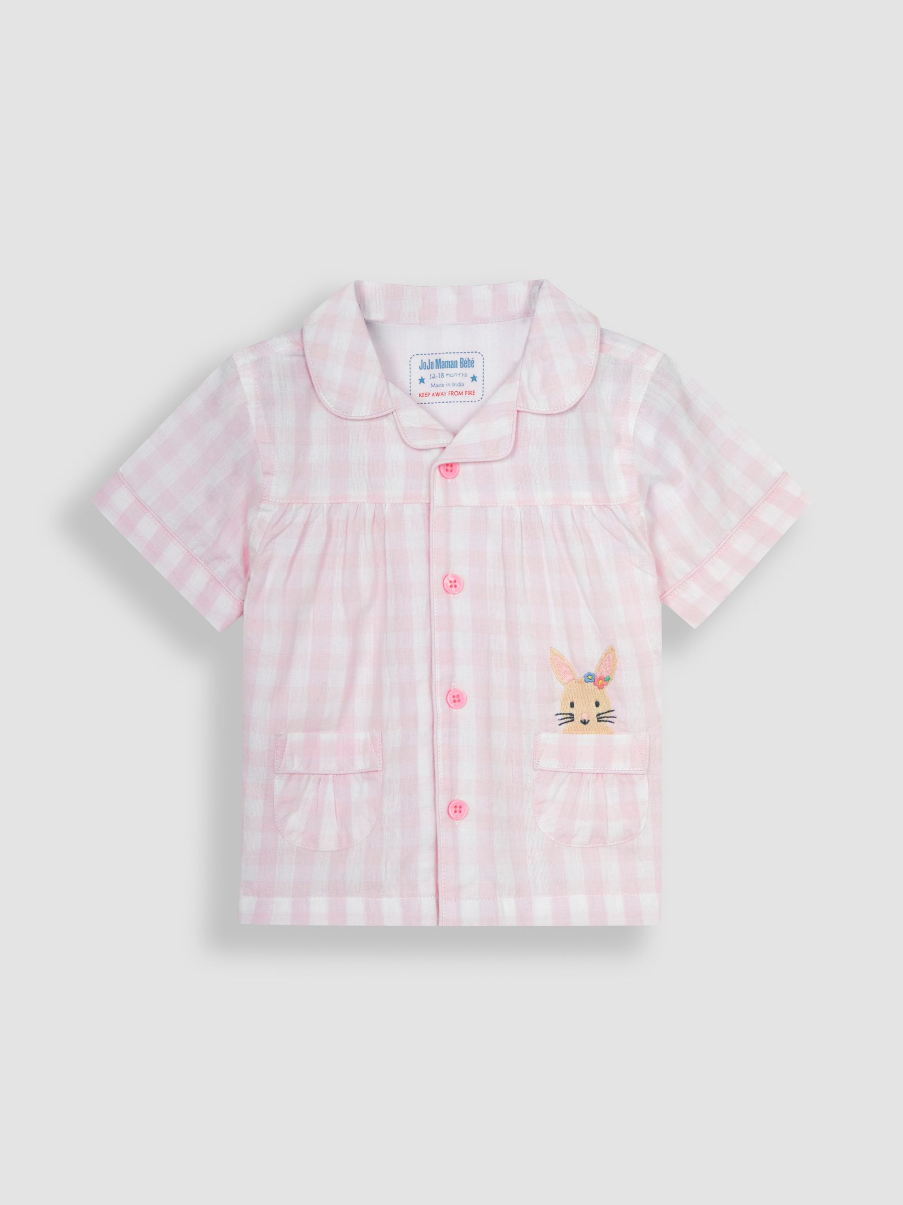 Pink Personalised Gingham Pyjamas - Image 3 of 5