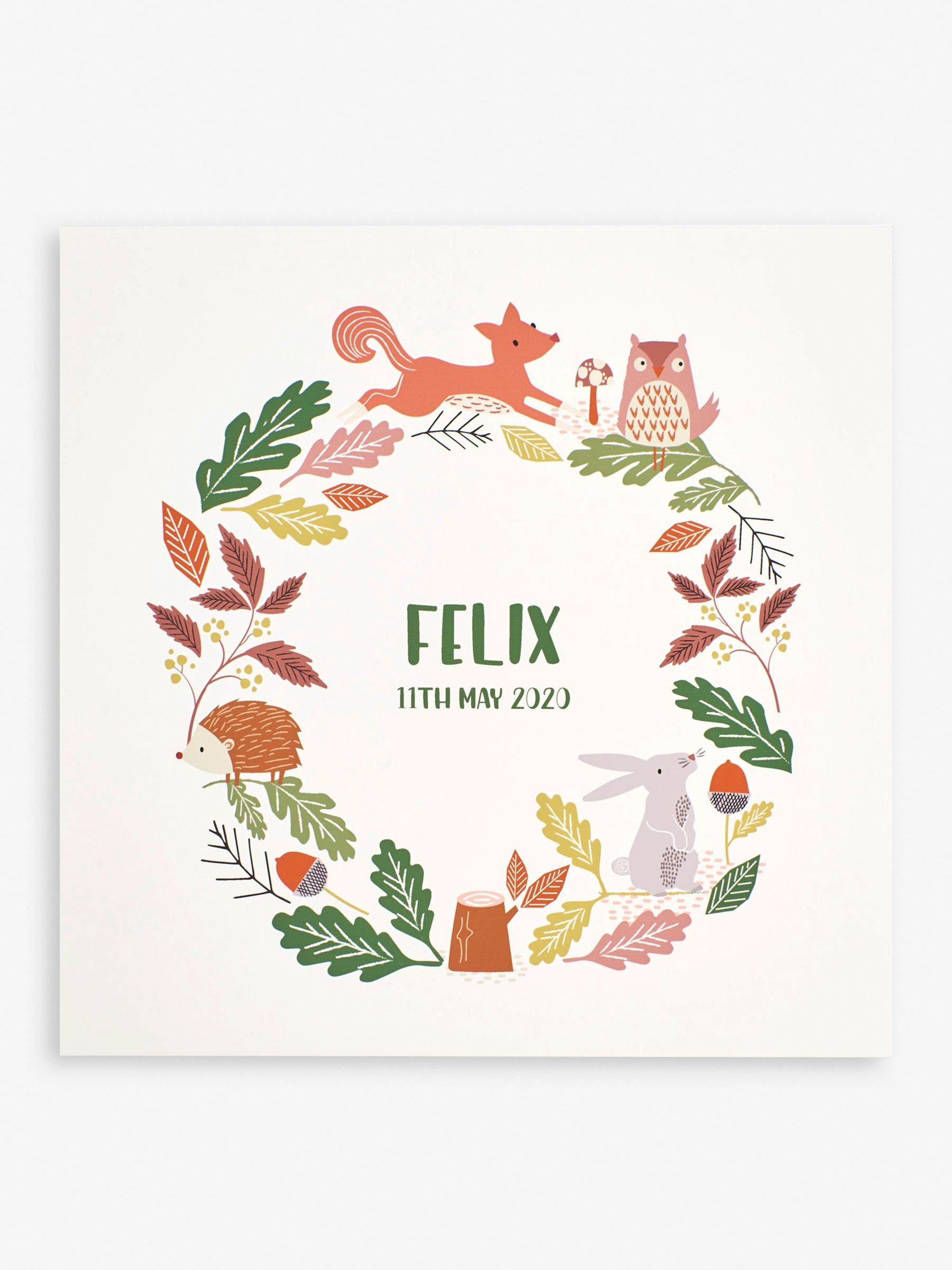 Personalised Woodland Print - Image 1 of 1