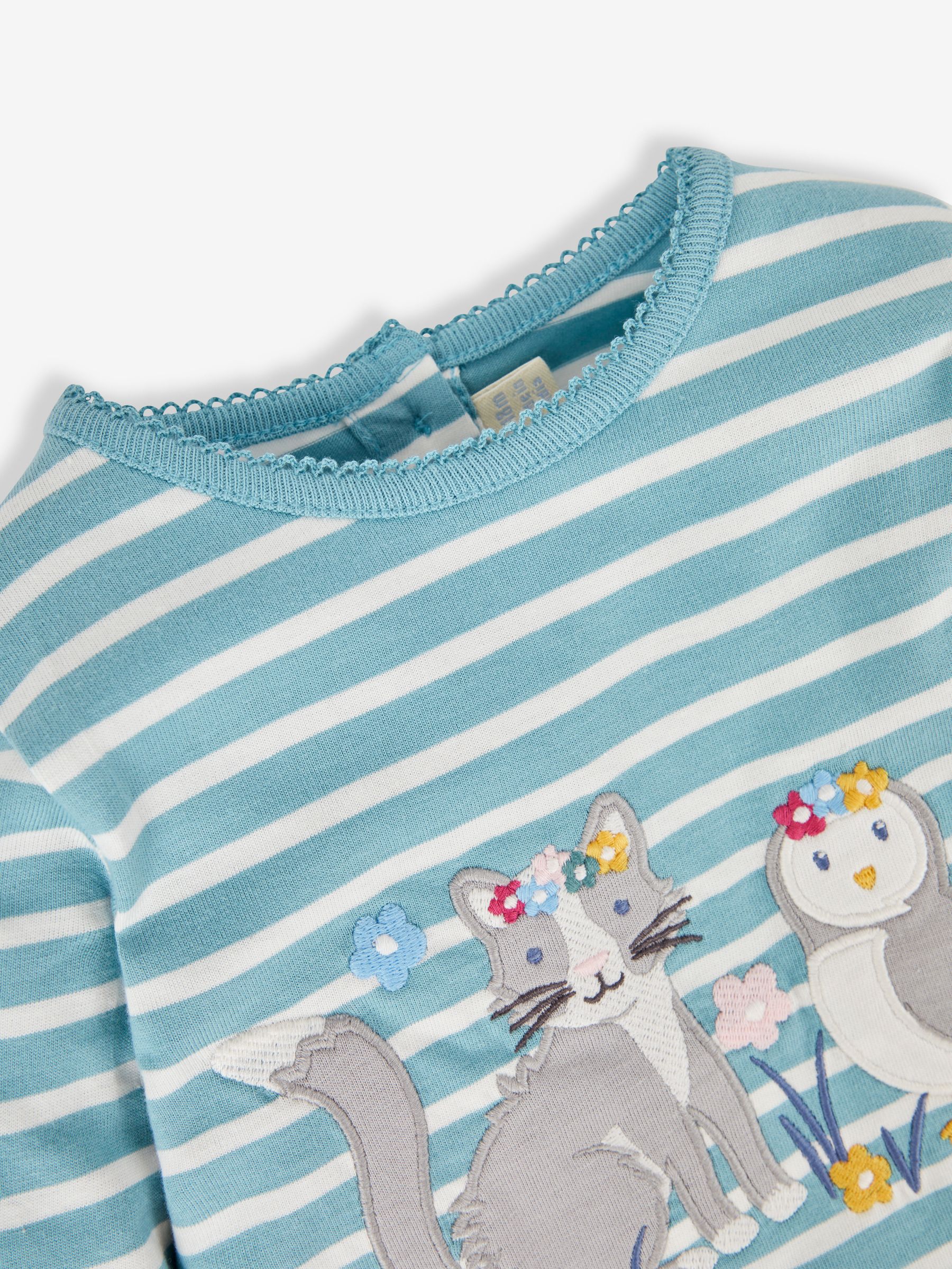 Duck Egg Girls' Owl & Cat Appliqué Top - Image 2 of 3