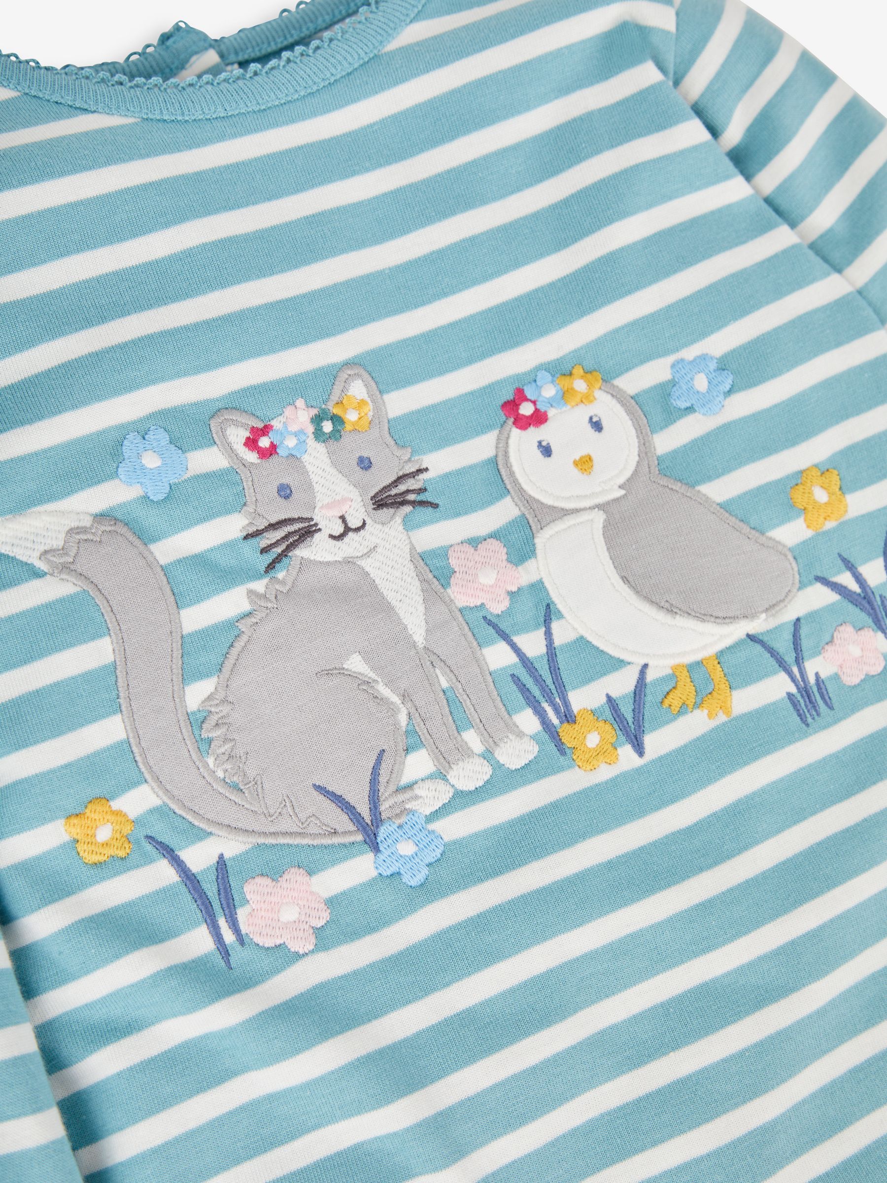 Duck Egg Girls' Owl & Cat Appliqué Top - Image 3 of 3