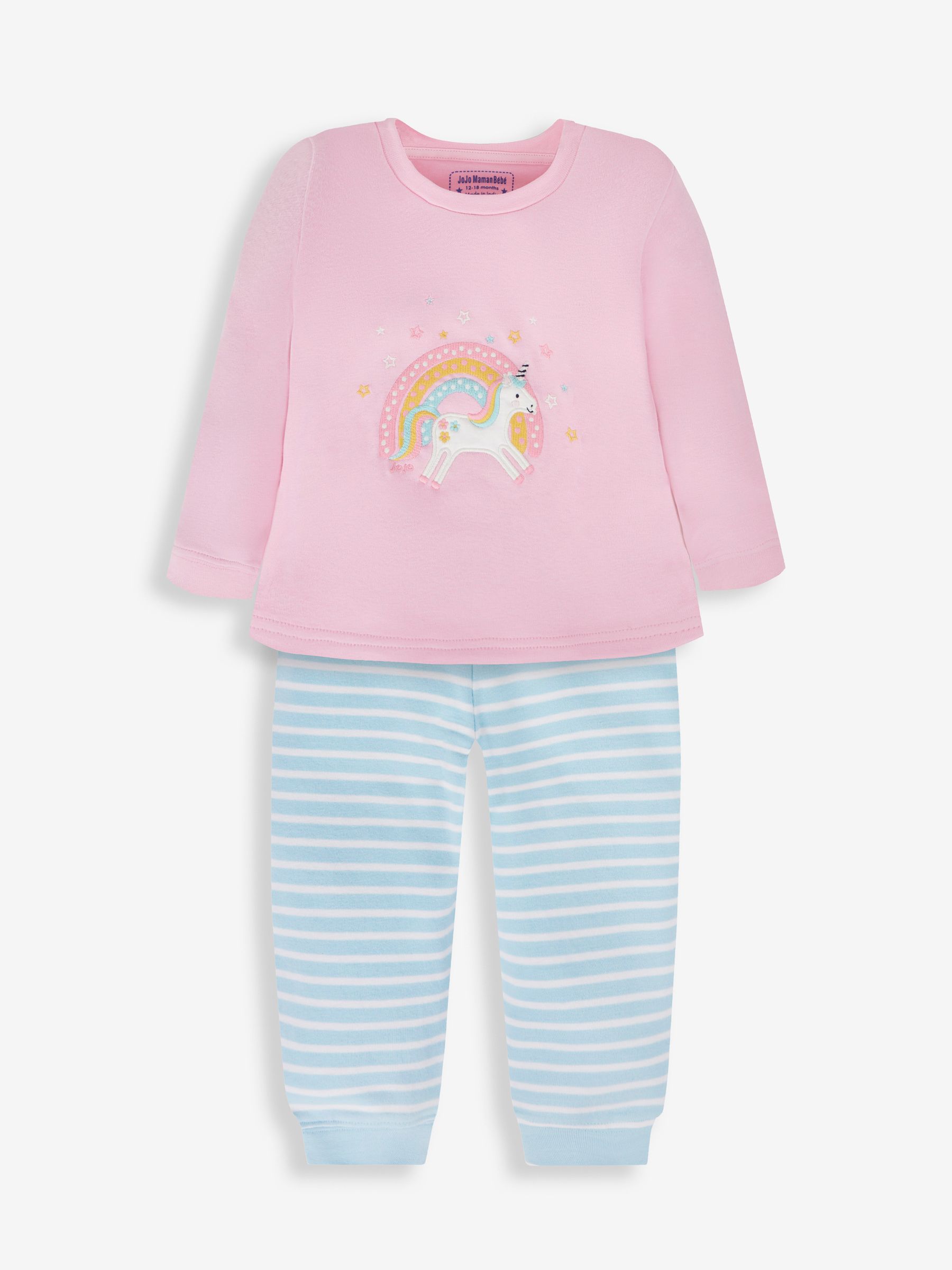 Duck Egg Girls' 2-Pack Unicorn Jersey Pyjamas - Image 2 of 8
