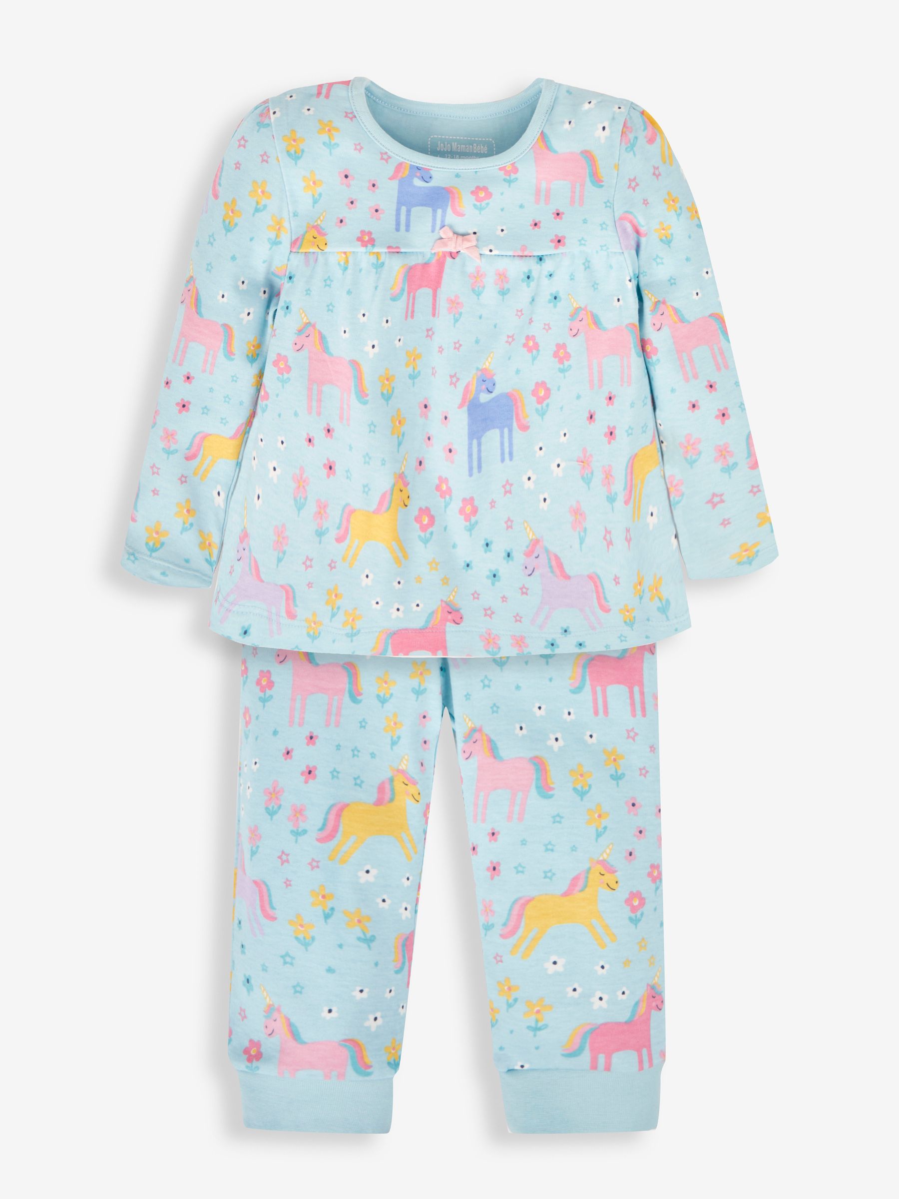 Duck Egg Girls' 2-Pack Unicorn Jersey Pyjamas - Image 3 of 8