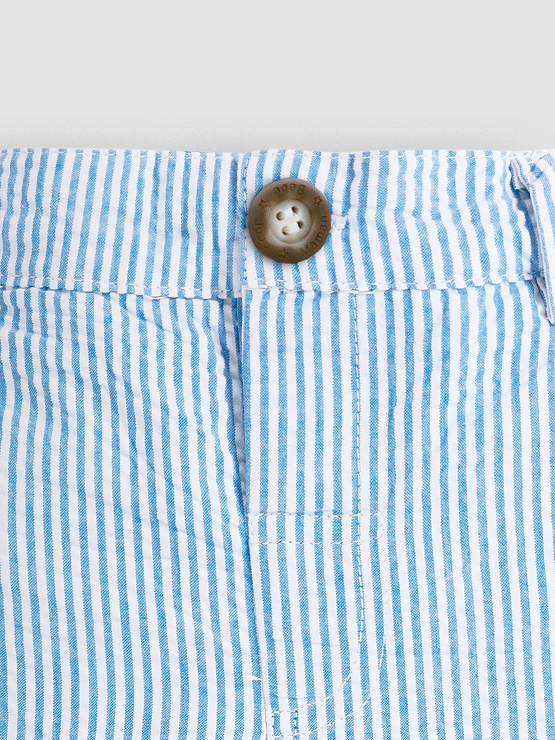 Blue Seersucker Stripe Shorts - Image 2 of 3