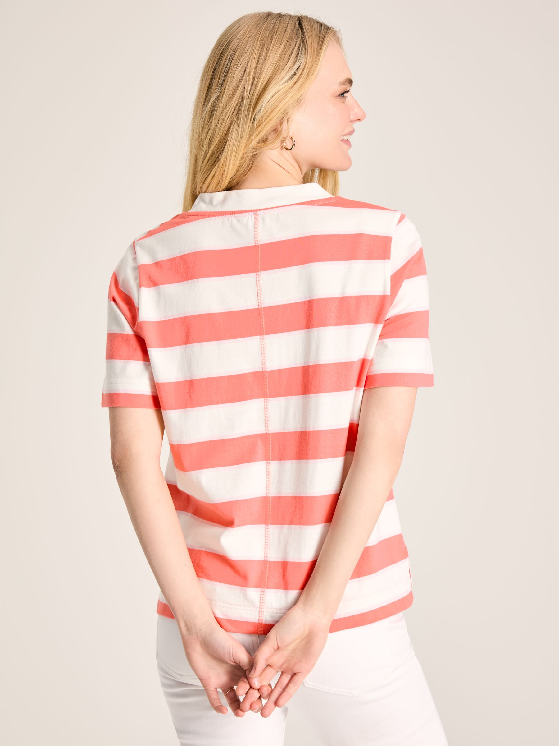 Darcey Pink stripe V-Neck T-Shirt - Image 2 of 6