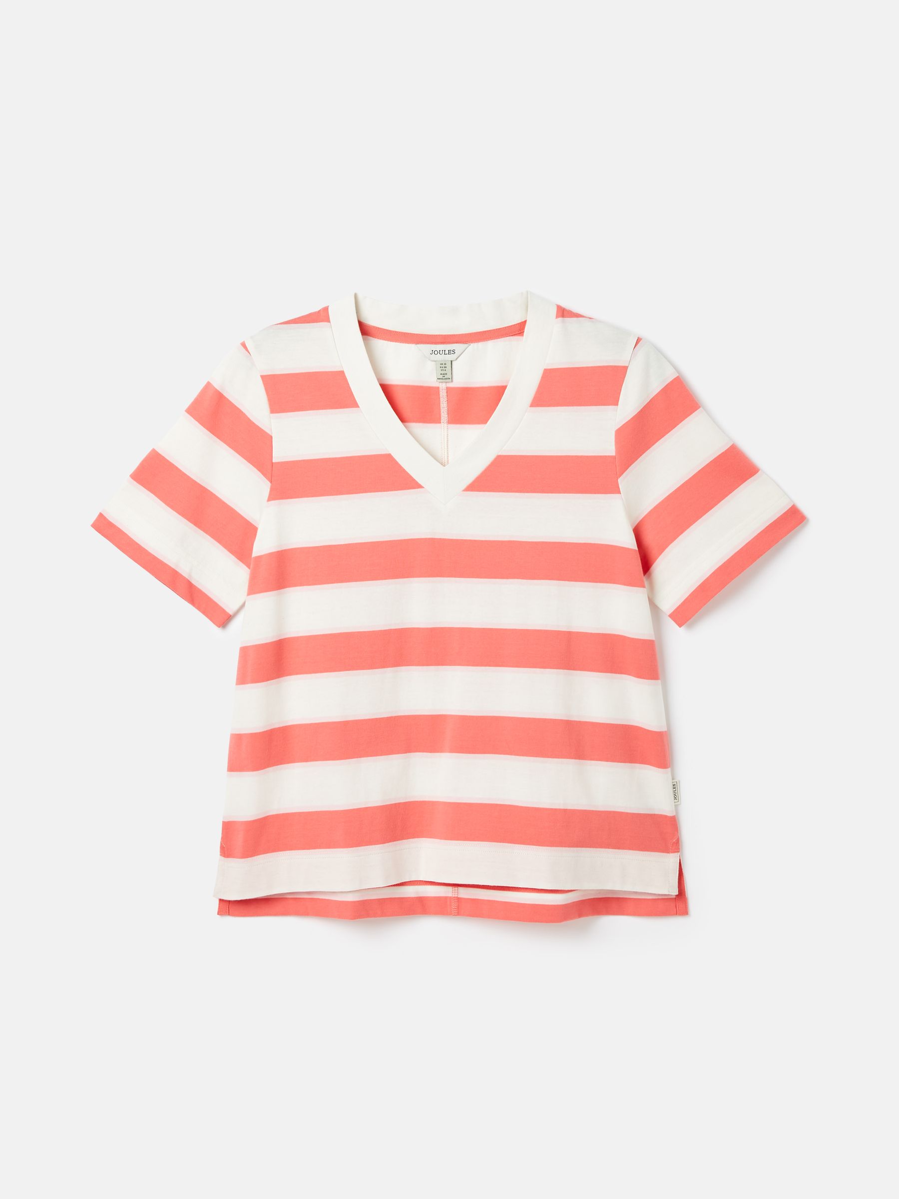 Darcey Pink stripe V-Neck T-Shirt - Image 6 of 6
