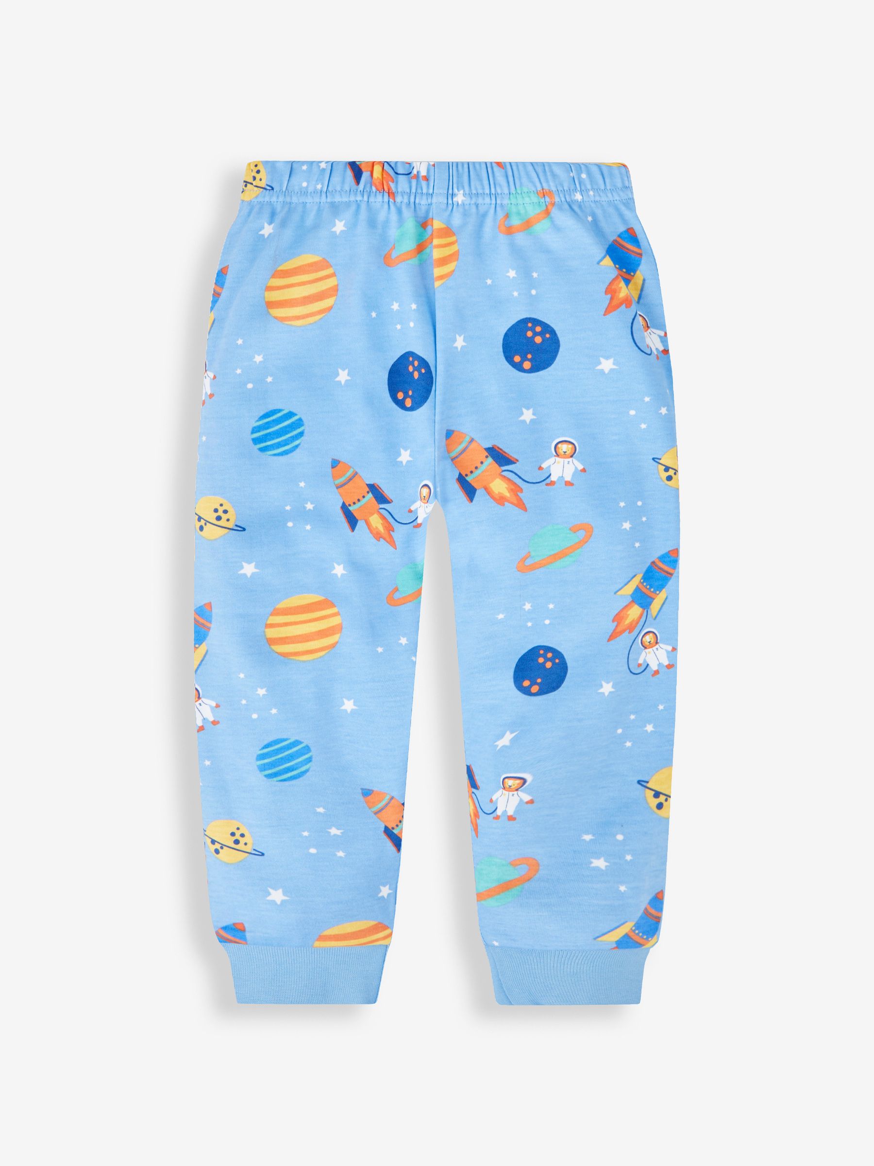 Blue Boys' 2-Pack Space Jersey Pyjamas - Image 5 of 10