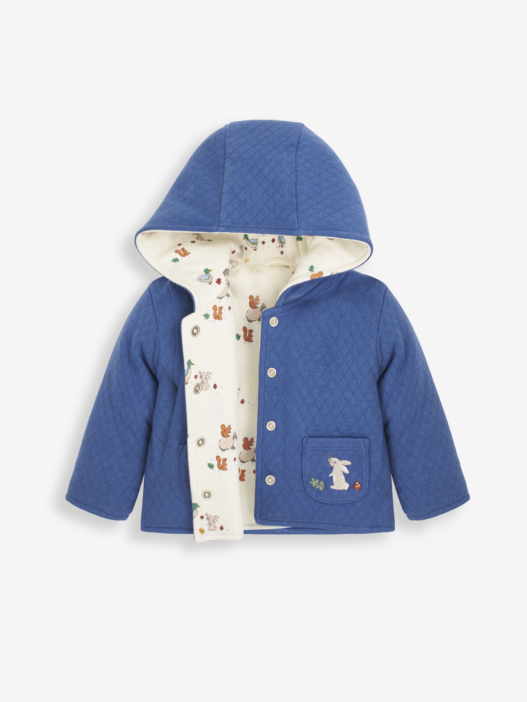 Indigo 2-Piece Woodland Sleepsuit & Embroidered Pocket Jacket Set - Image 3 of 5