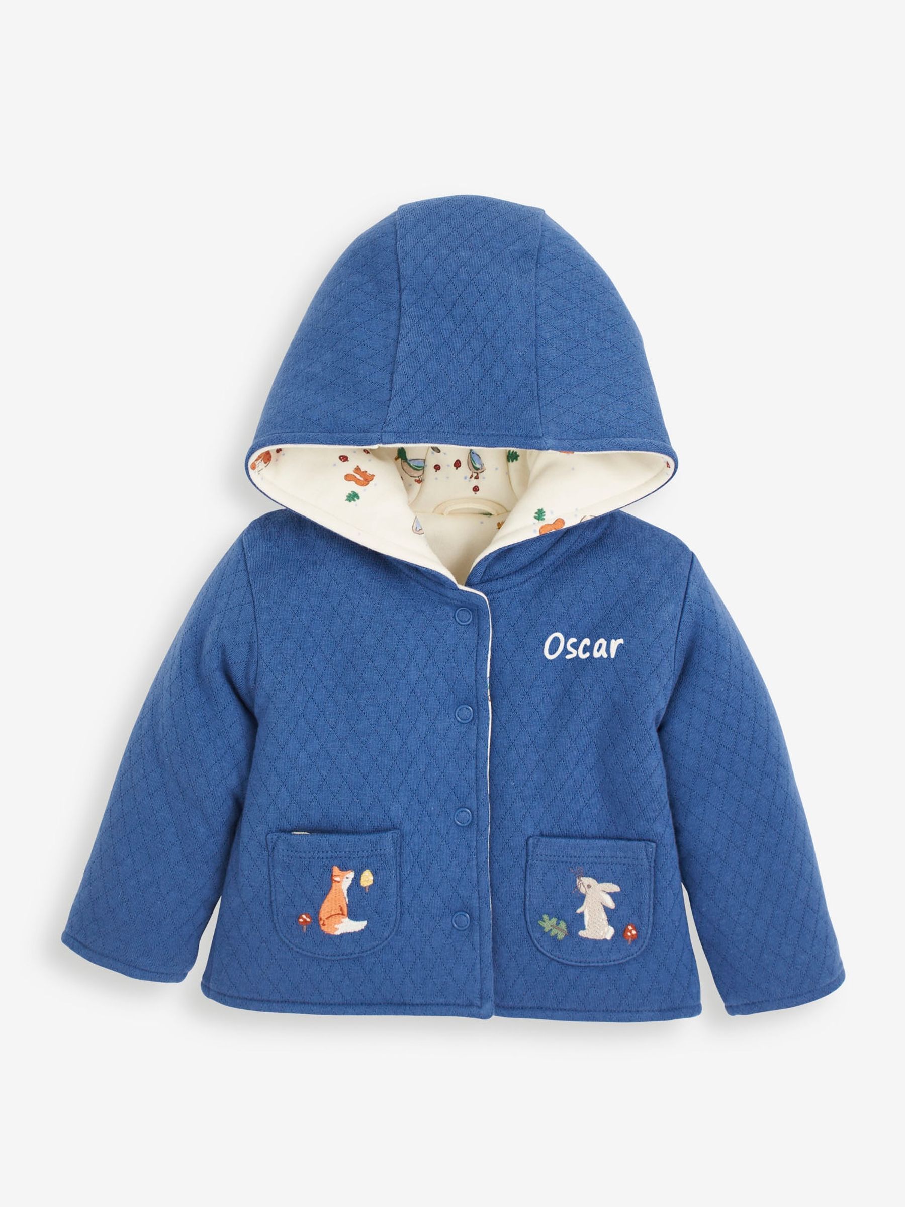 Indigo 2-Piece Woodland Sleepsuit & Embroidered Pocket Jacket Set - Image 4 of 5