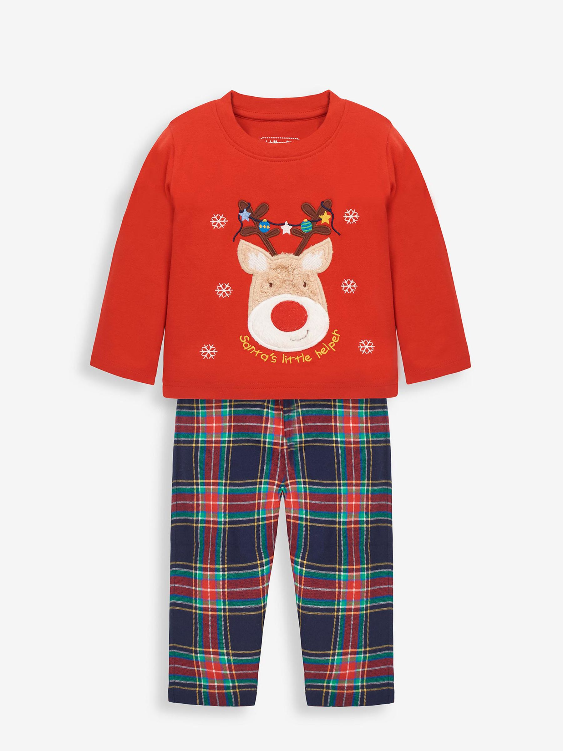Reindeer Tartan Pyjama in Red - Image 1 of 6