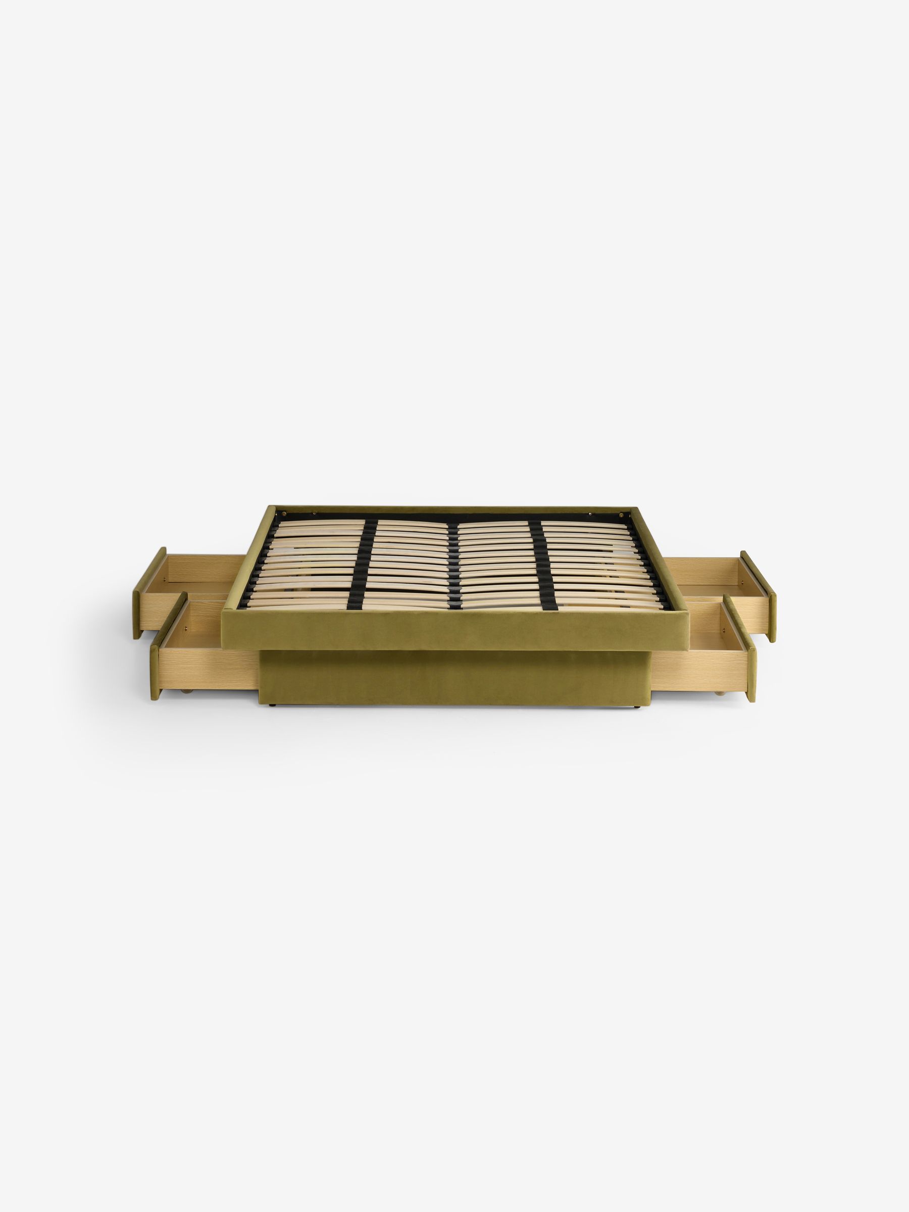 Robyn Platform Storage Bed in Velvet Fern Green - Image 5 of 9