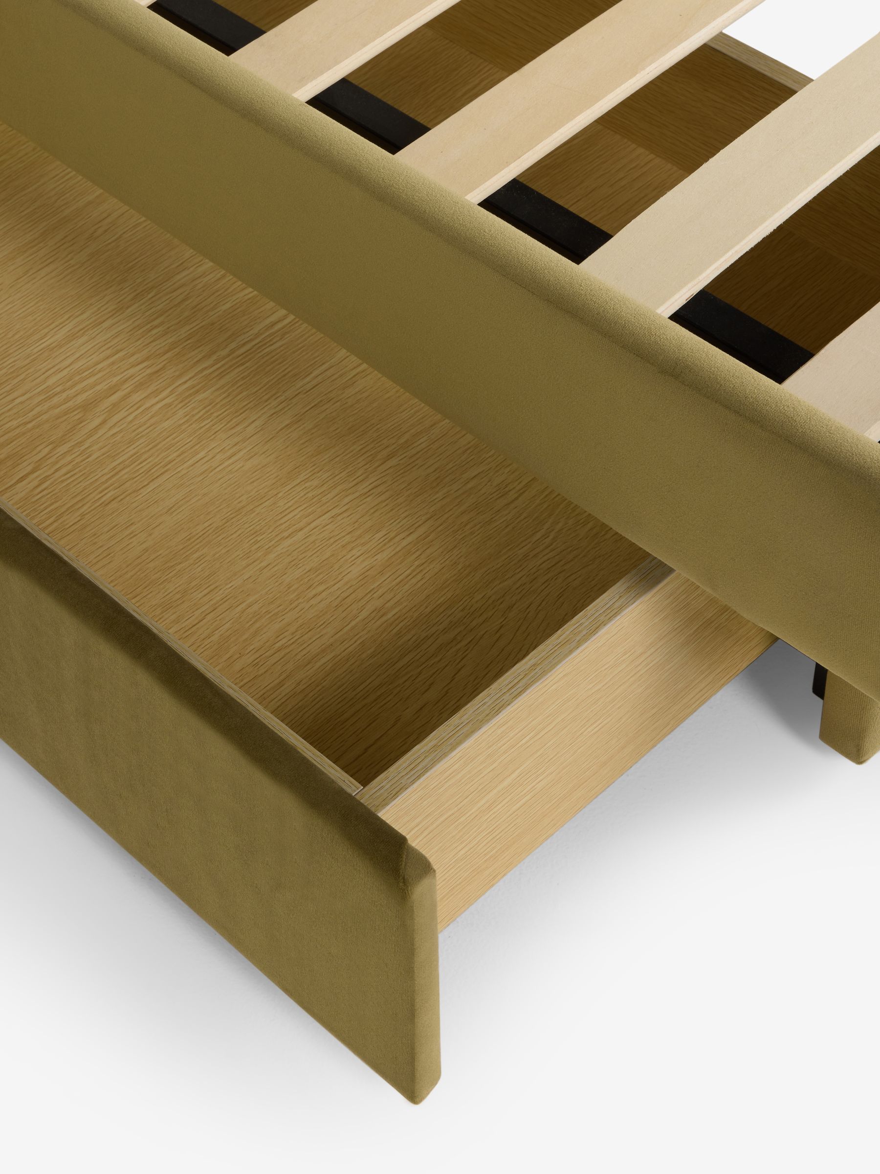 Robyn Platform Storage Bed in Velvet Fern Green - Image 8 of 9